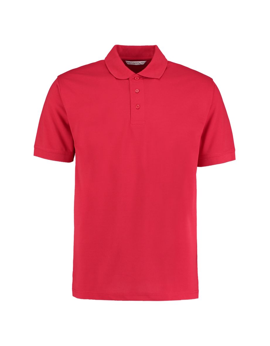 Kustom Kit Mens Klassic Superwash Short Sleeve Polo Shirt - Red
