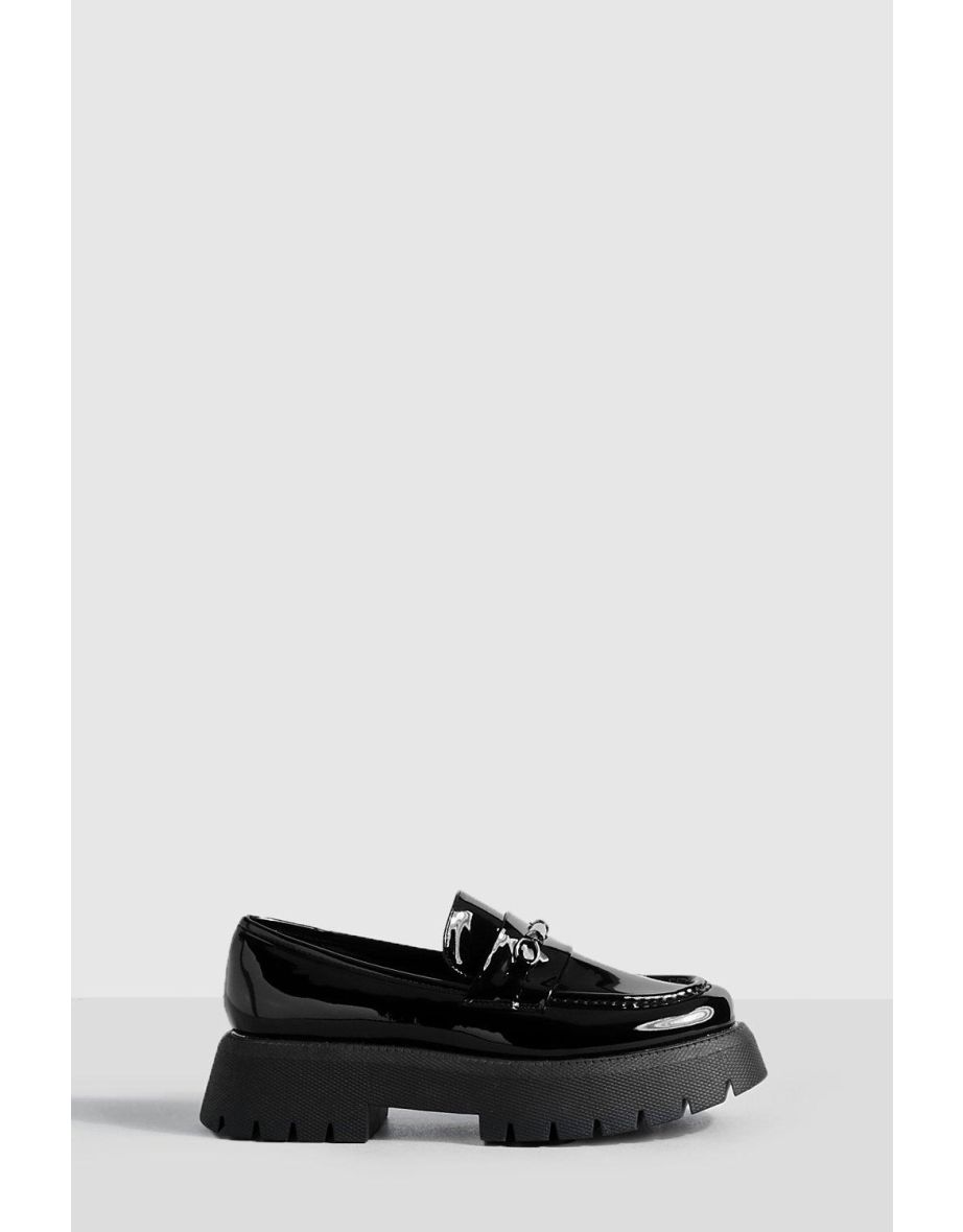Chunky wide fit loafers deals