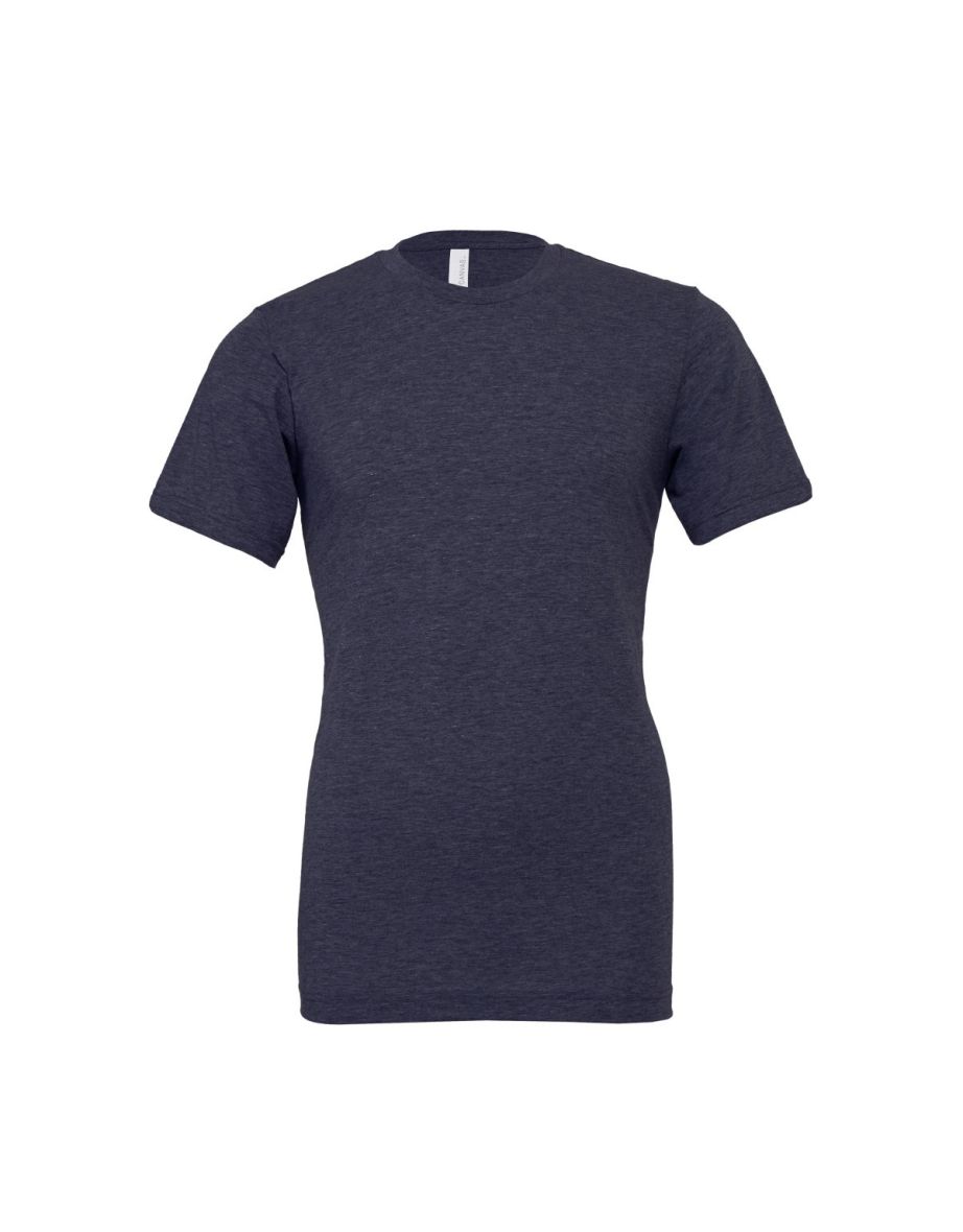 Bella + Canvas Adults Unisex Heather CVC T-Shirt - Heather Midnight Blue