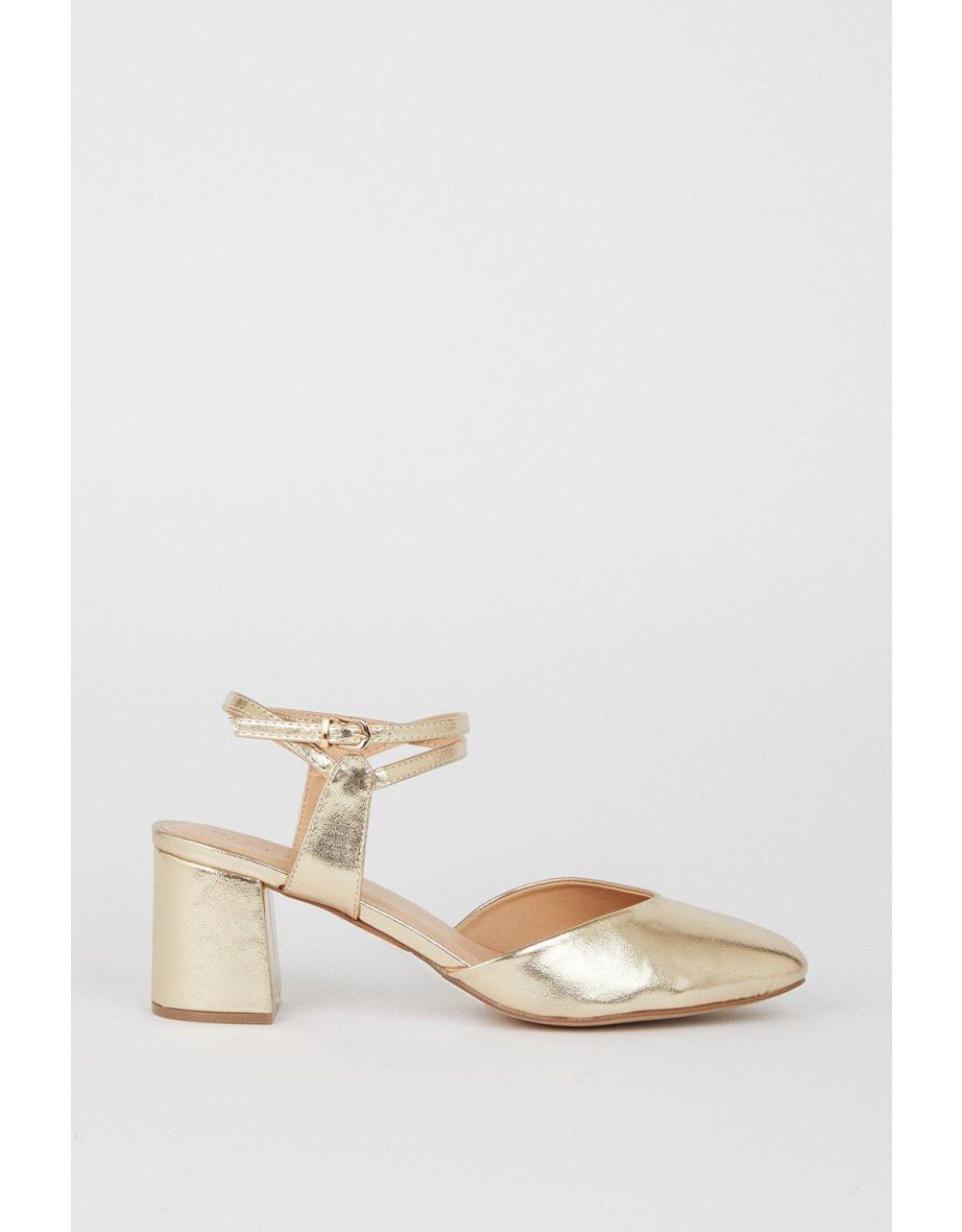 Wallis gold shoes on sale