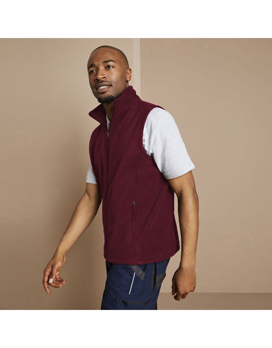 Jerzees Colour Fleece Gilet Jacket / Bodywarmer - Burgundy - 2