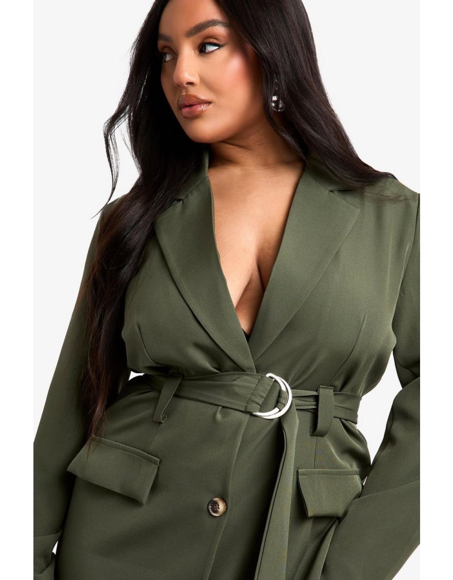 Plus D-ring Utility Blazer Dress - 3