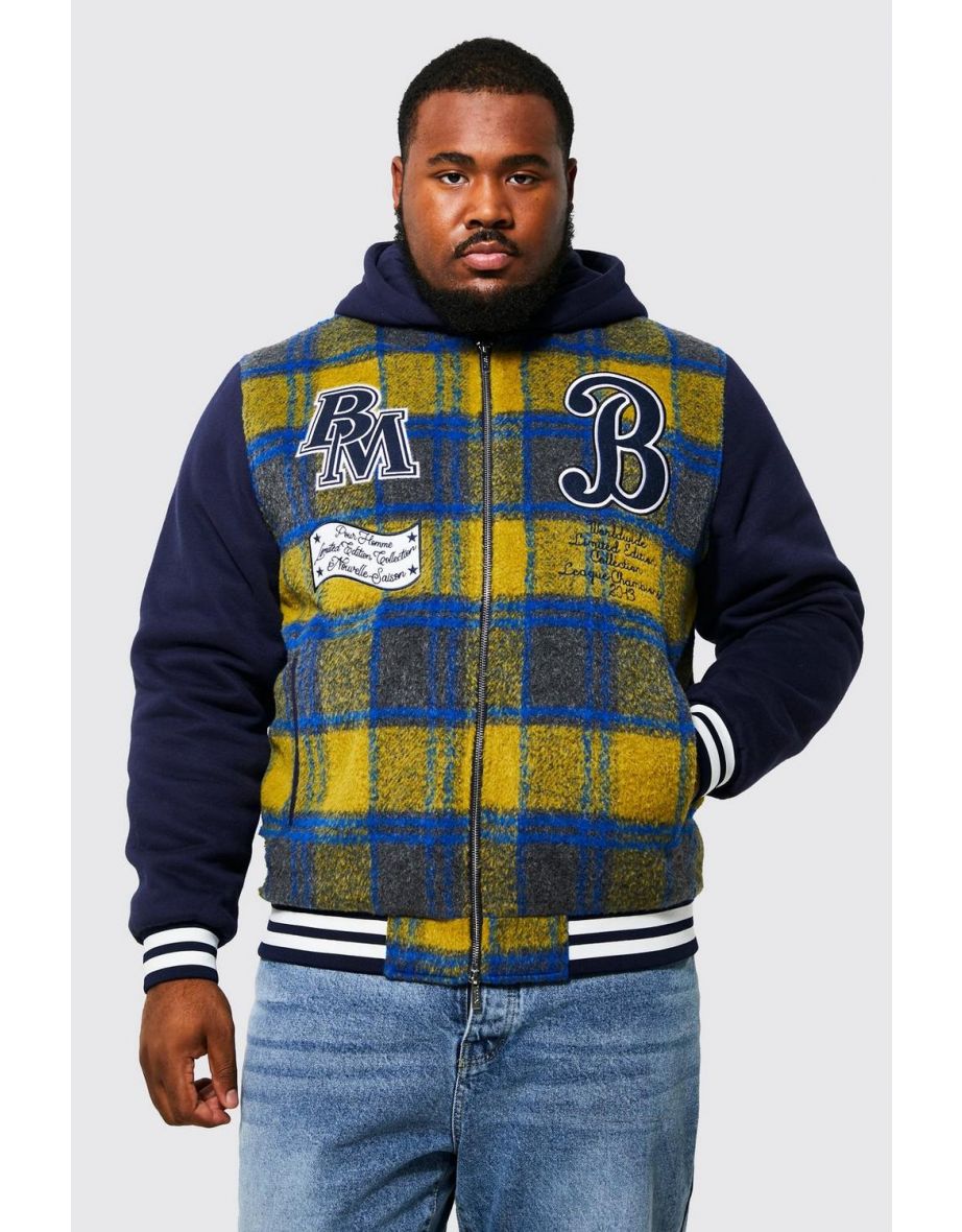 Plus size plaid jacket top