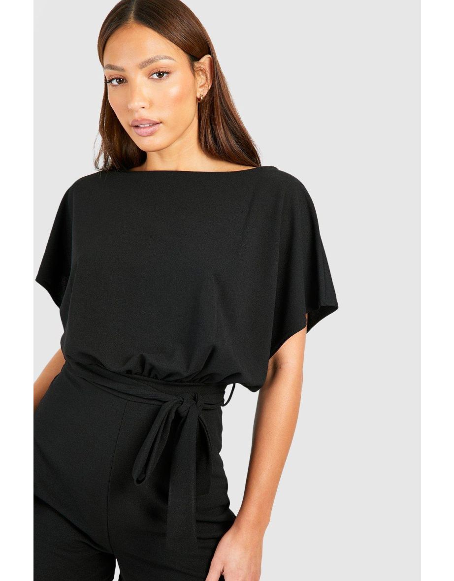 Tall Short Sleeve Batwing Playsuit - 3