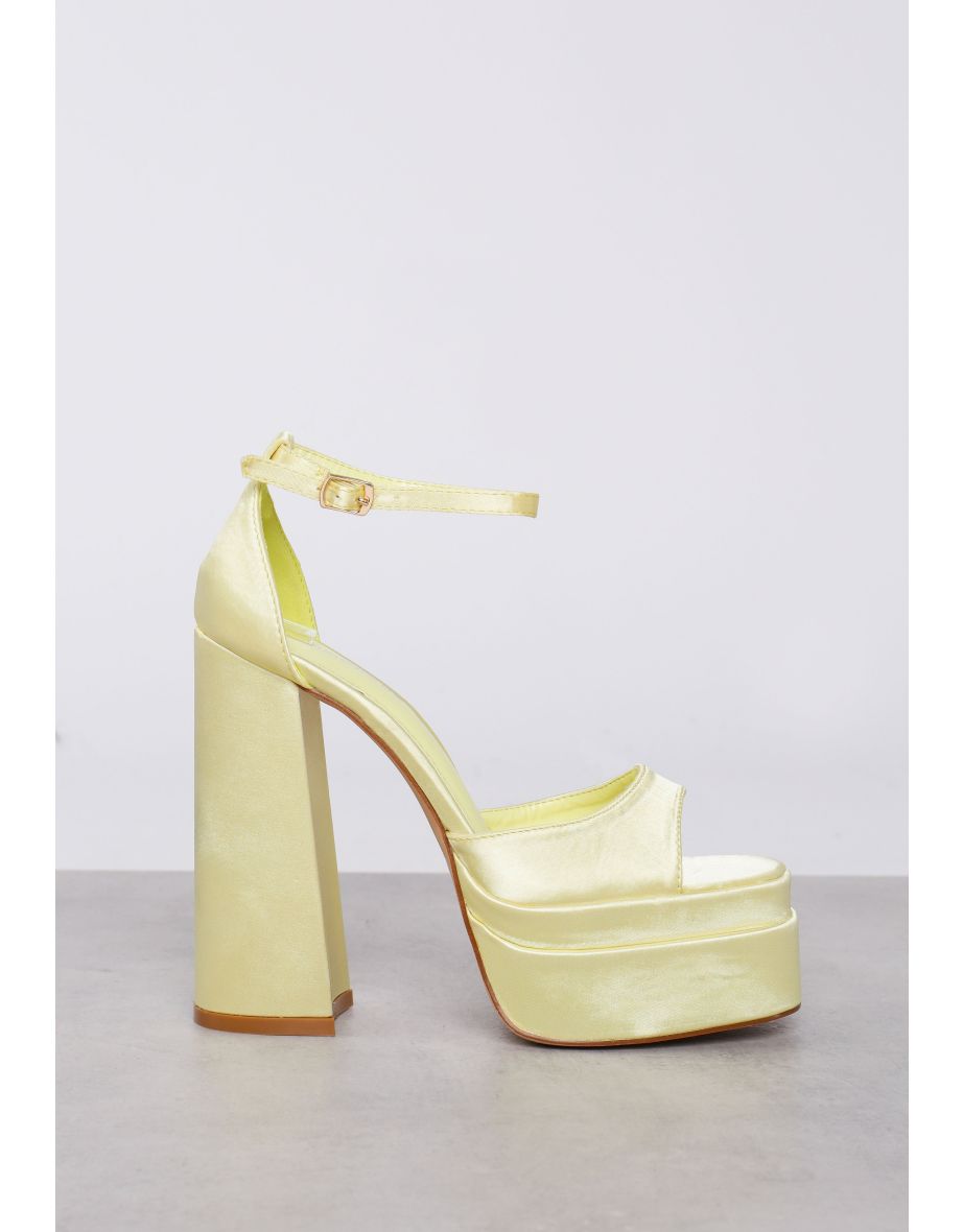 Yellow platform heels cheap