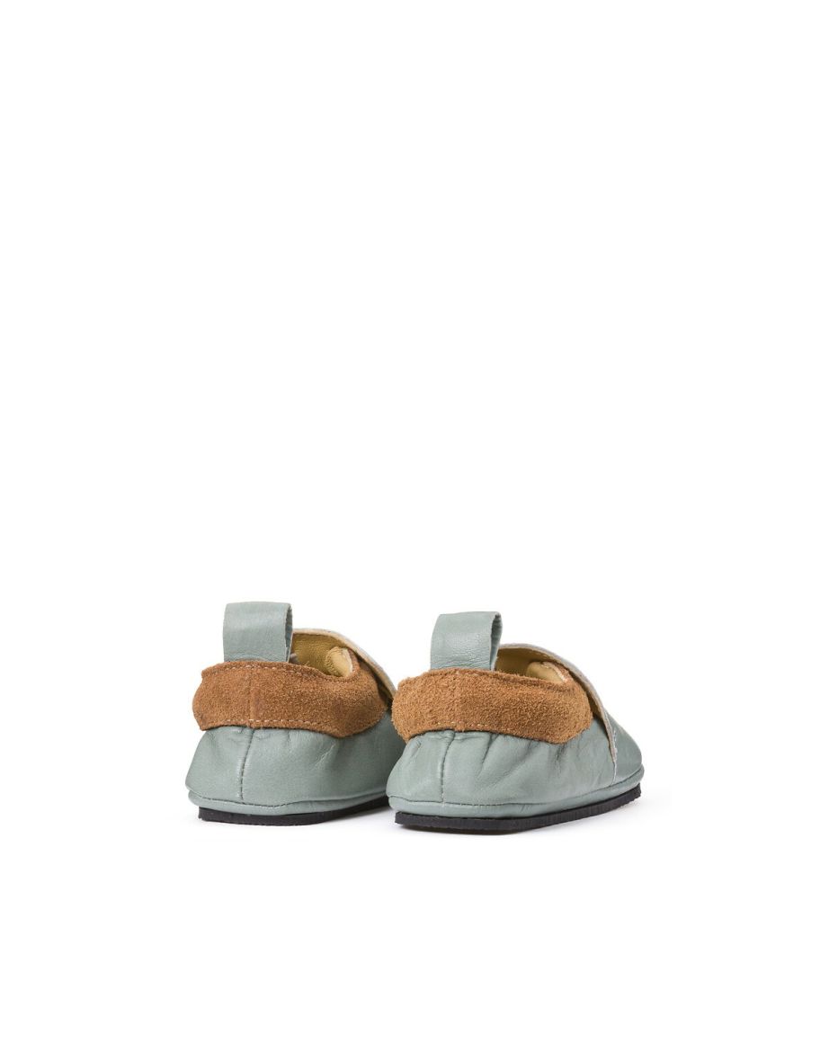 Kids Leather Slippers with Crocodile/Zebra Print - 3