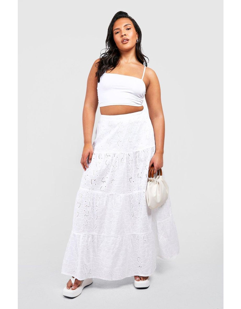 Plus size shop long white skirts