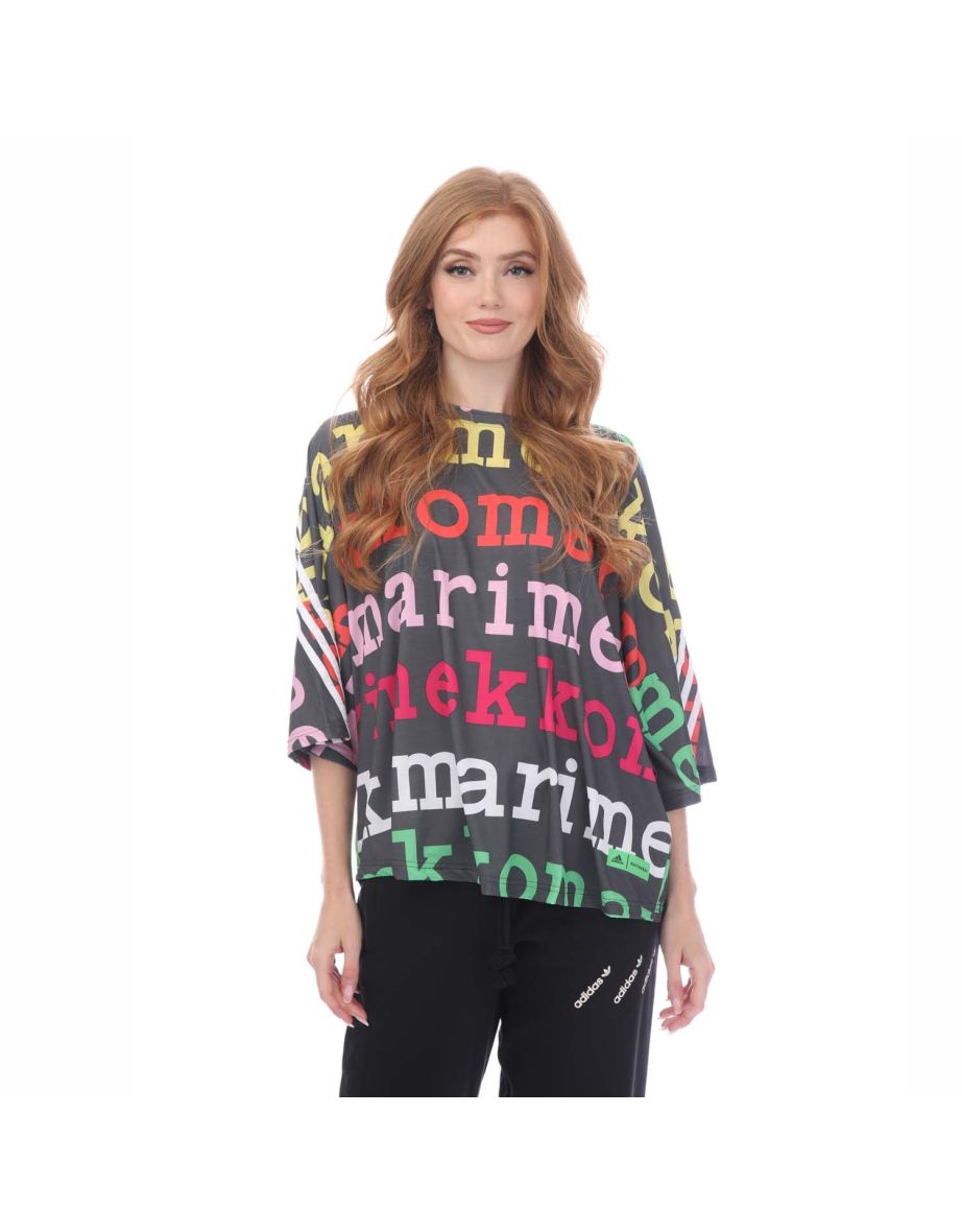 Women's adidas Marimekko T-Shirt (Plus Size) in Black
