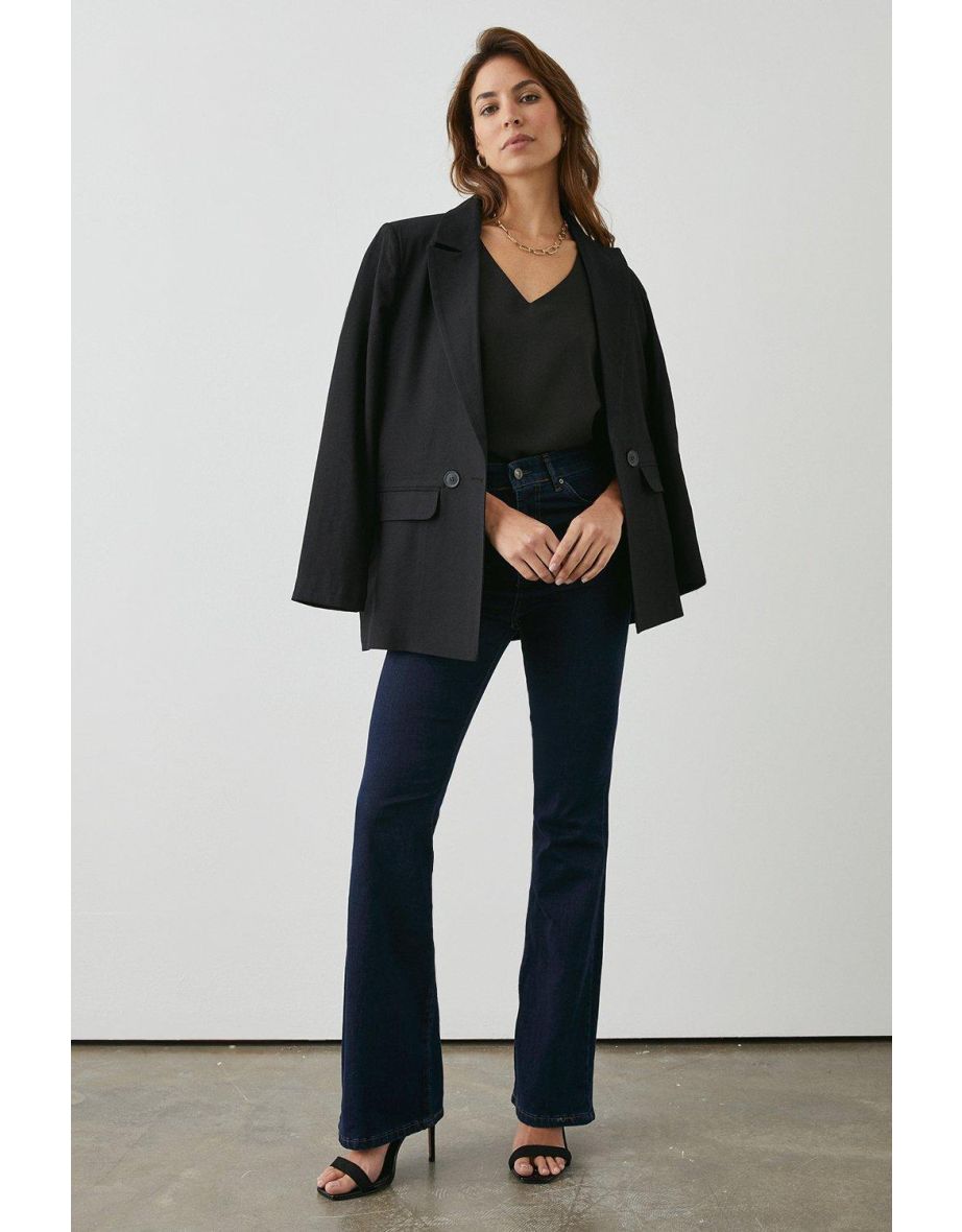 Indigo Bootcut Jeans - dark blue