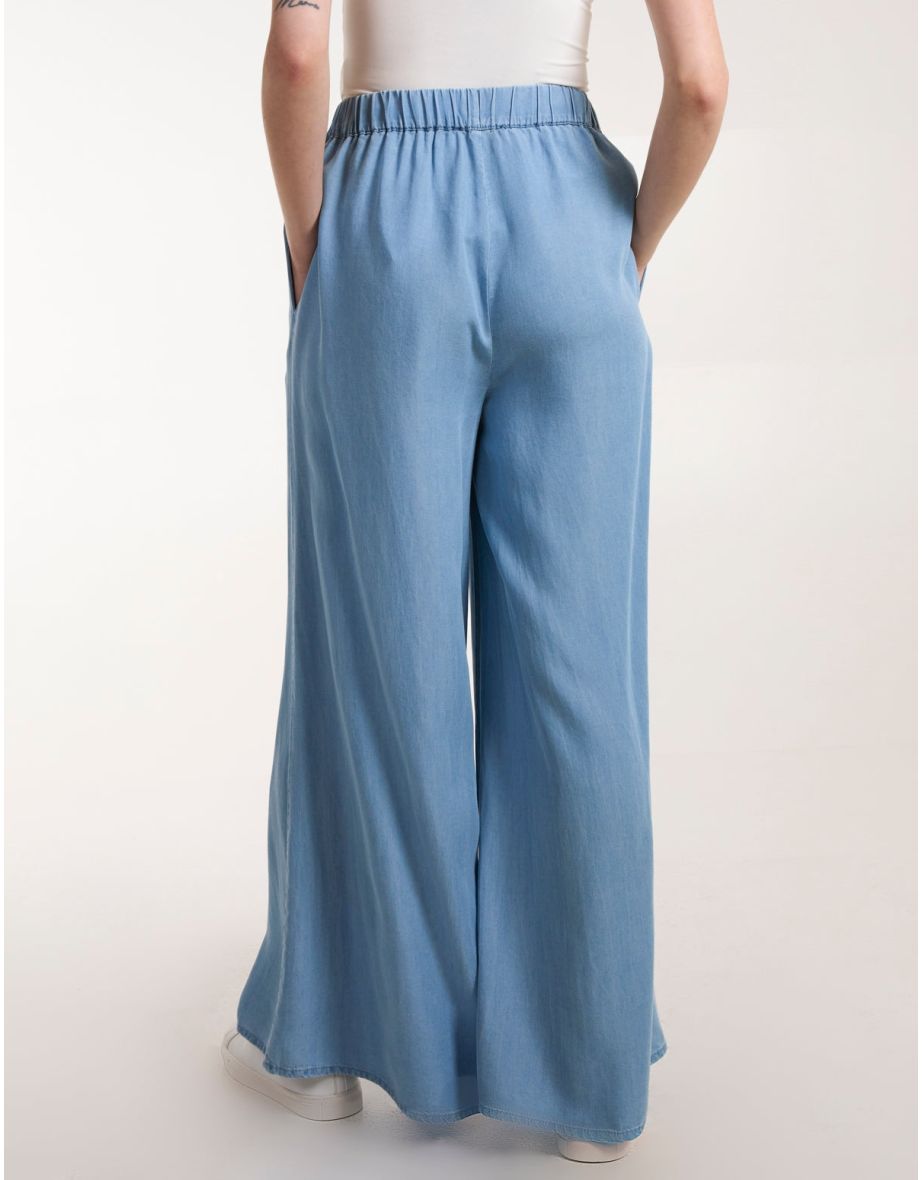 Tencel Wide Leg Trouser - 3