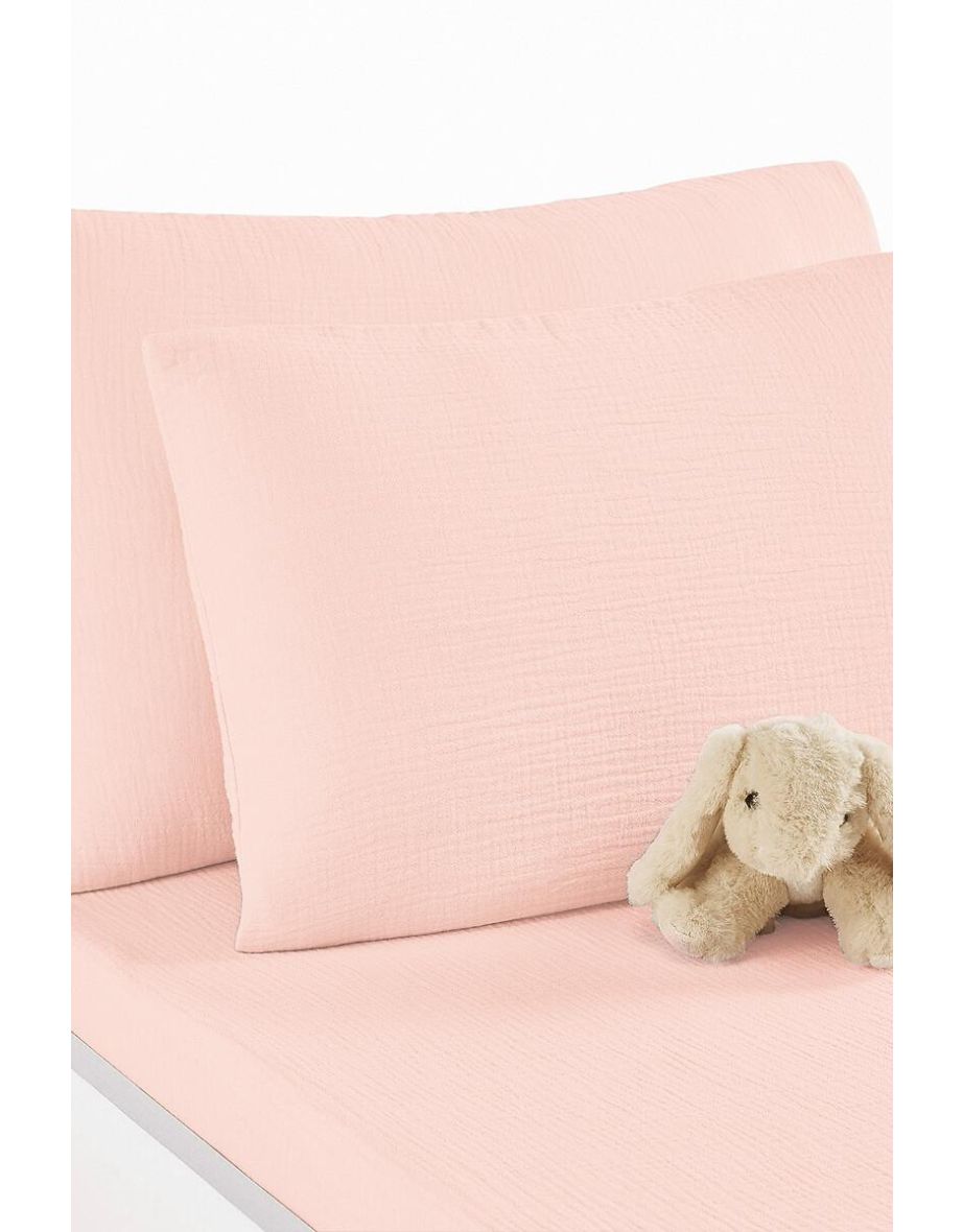 Kumla 100% Cotton Muslin Cot Pillowcase