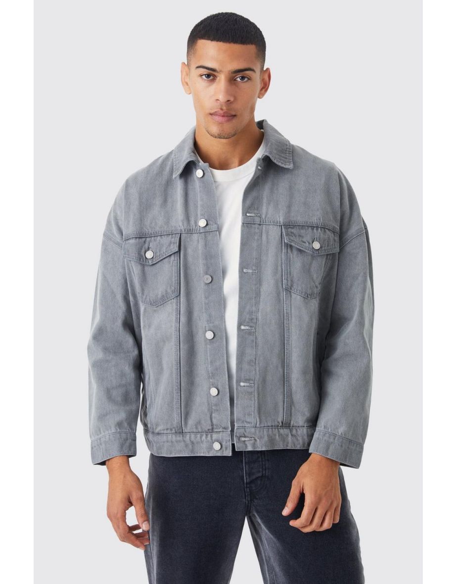 Denim discount jacket boohooman