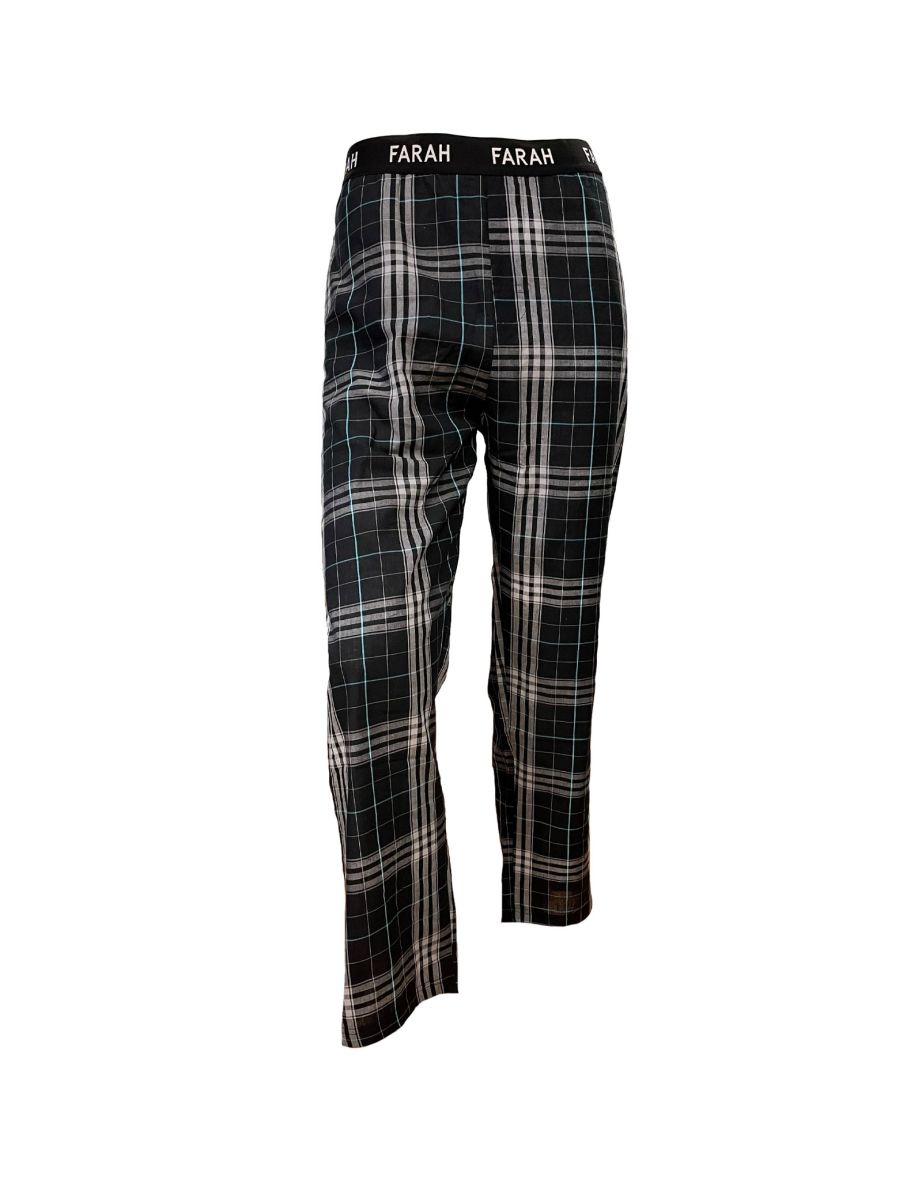 Shop Farah Mens Gerritt Elasticated Checked Sweatpants Joggers Lounge Pants Black Online in Bahrain VogaCloset