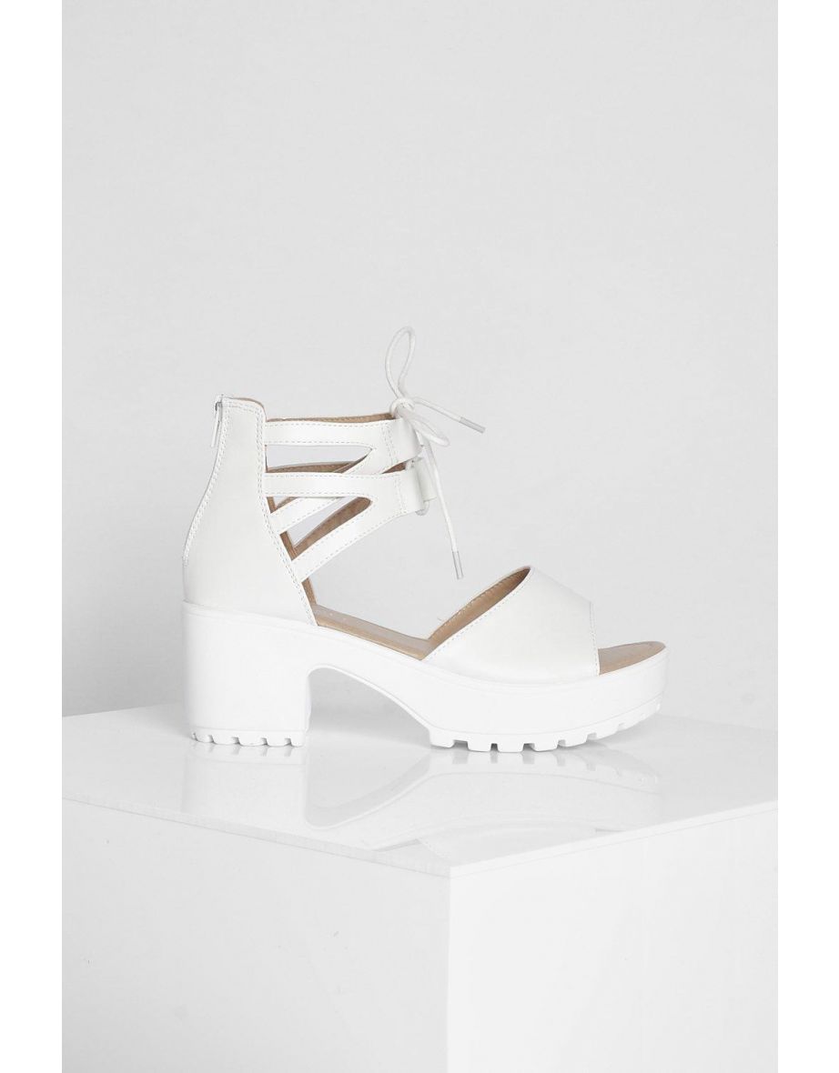 White shop cleated sandals