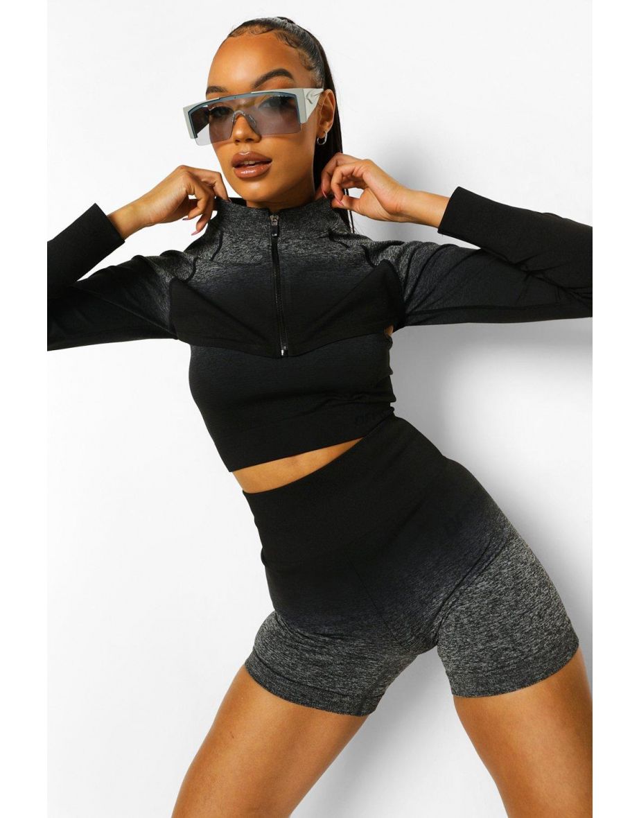 Ombre Seamfree Zip Up Armwarmer - black - 3
