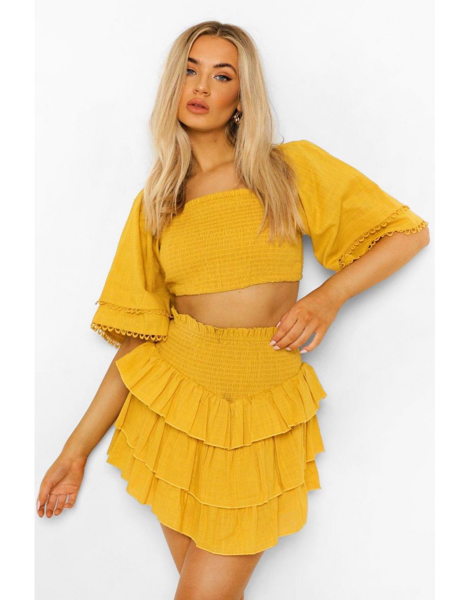 Mustard skirt boohoo new arrivals