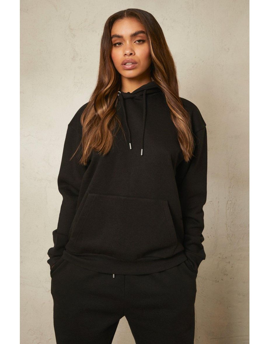 Recycled Over The Head Hoodie - black