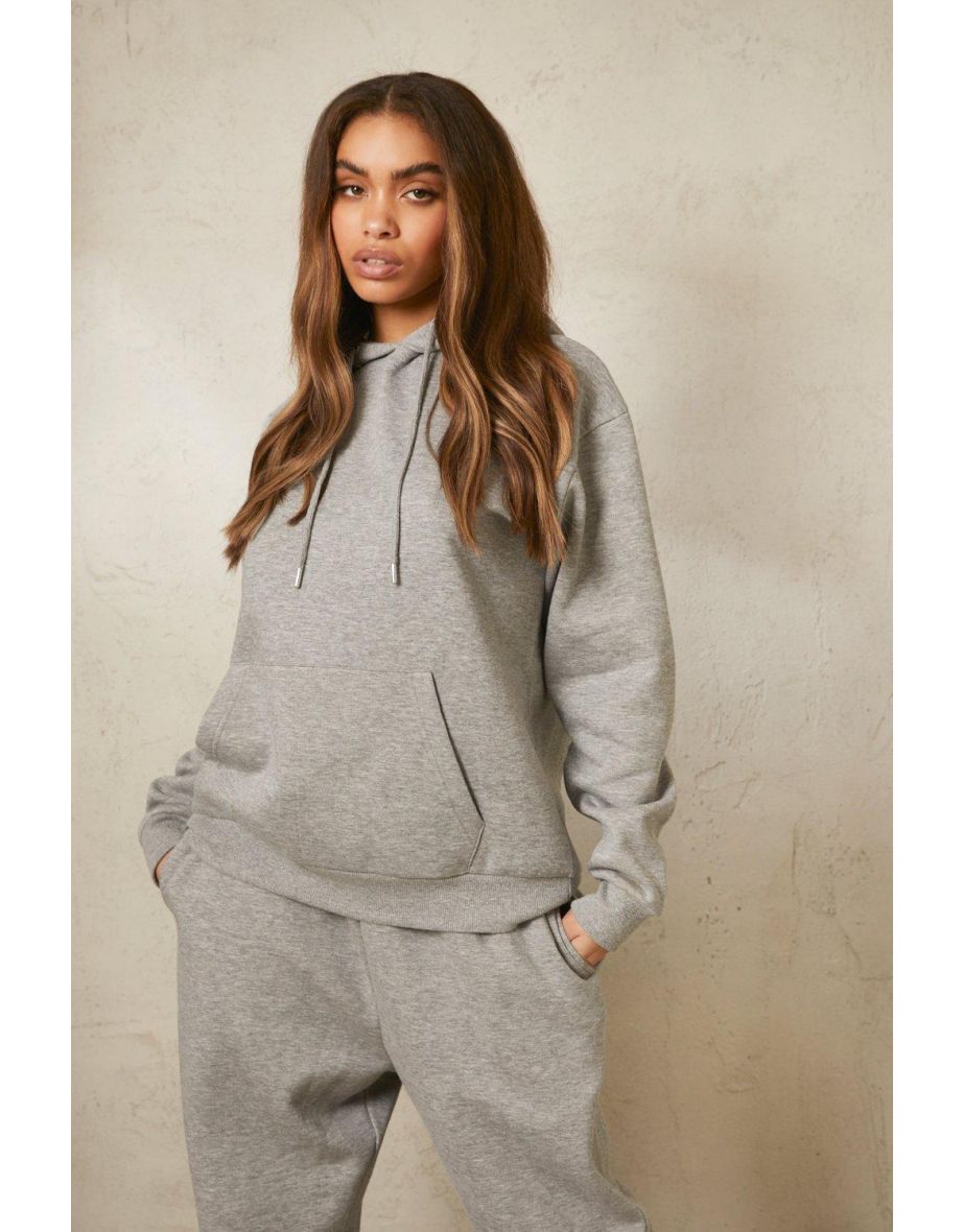 Recycled Over The Head Hoodie - grey marl