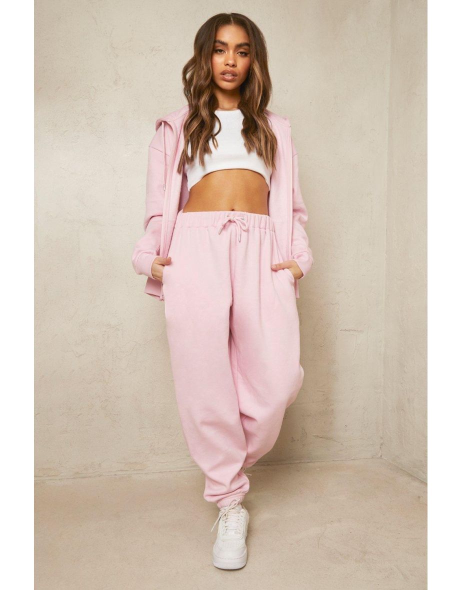 Recycled  Oversized Jogger - pale pink