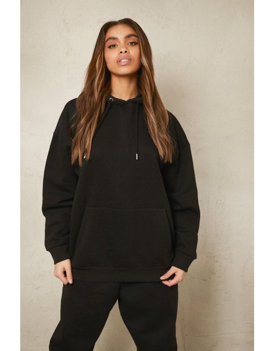 Recycled Oversized Hoodie - black - 3