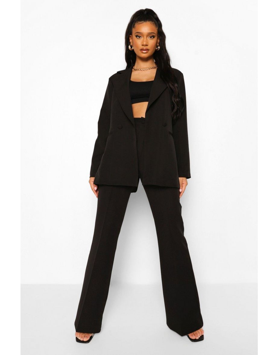 Tailored Wide Leg Trousers - black - 3