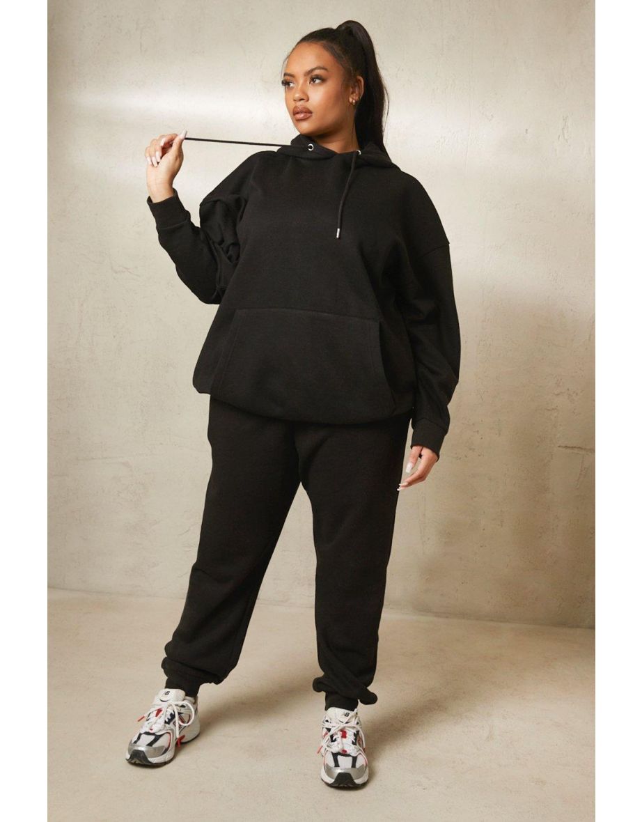 Petite basic grey cuffed hem trem jogger