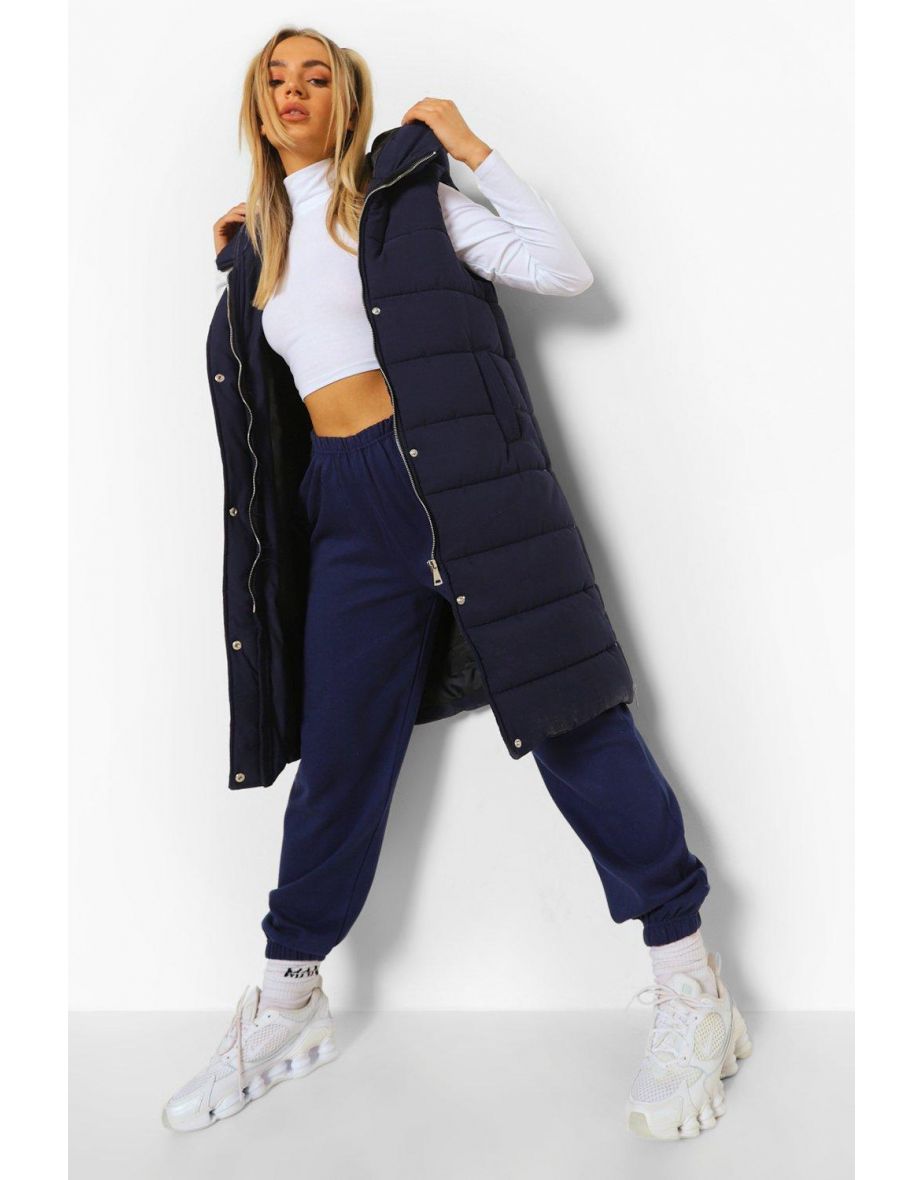 Longline Hooded Gilet - black - 3