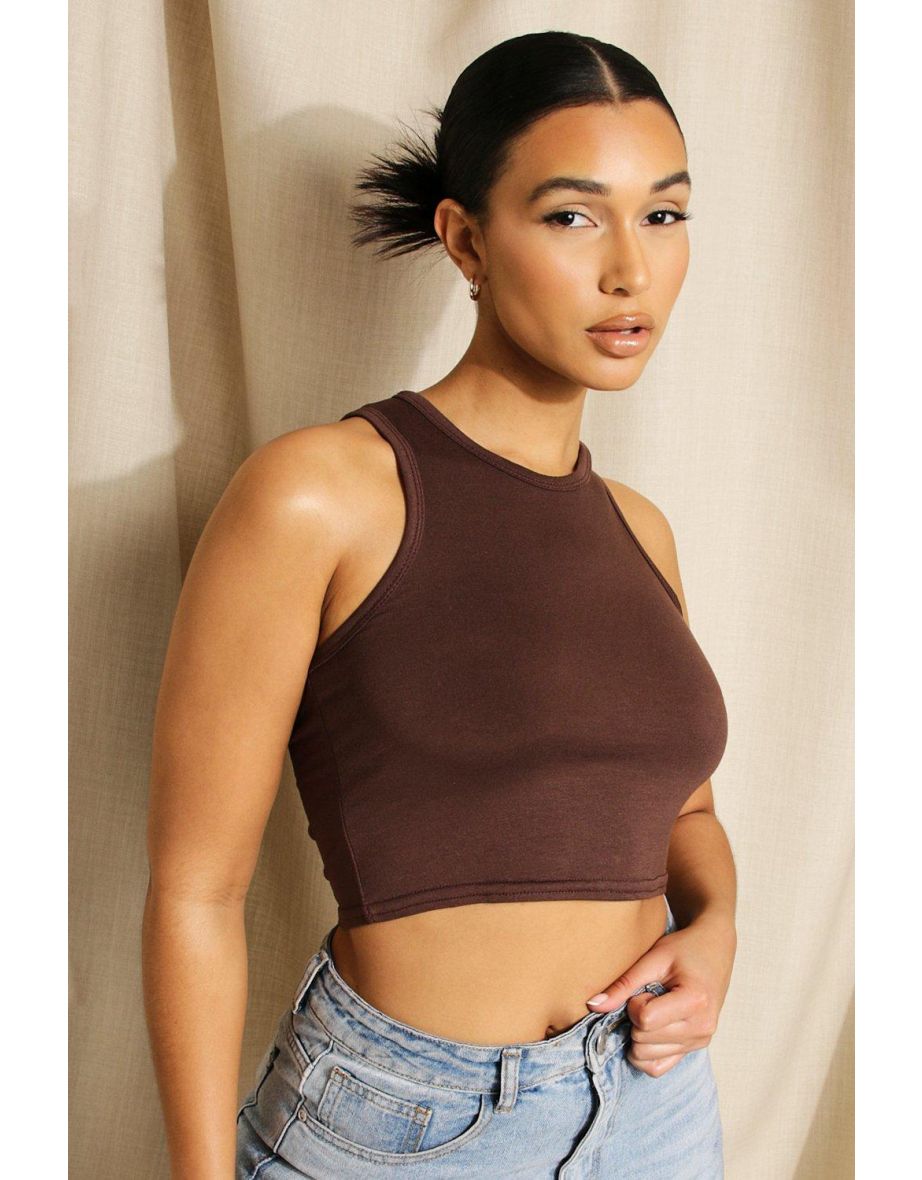 Racer Crop Top - chocolate - 3