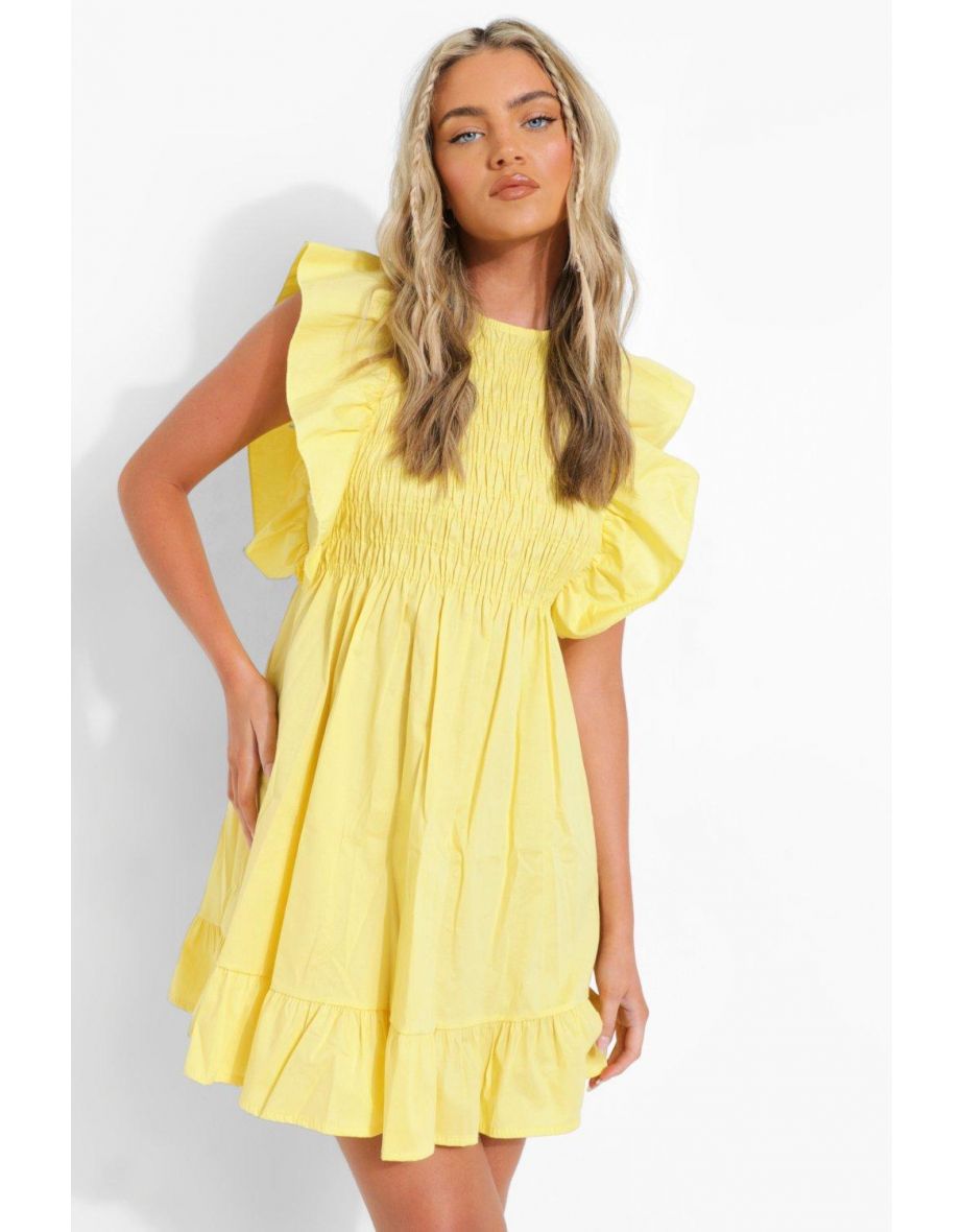 yellow smock dress