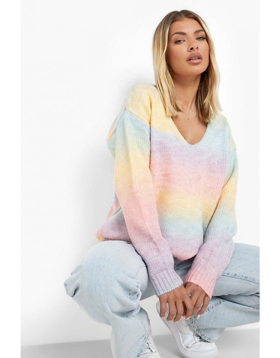 Soft Knit Ombre Jumper - pink