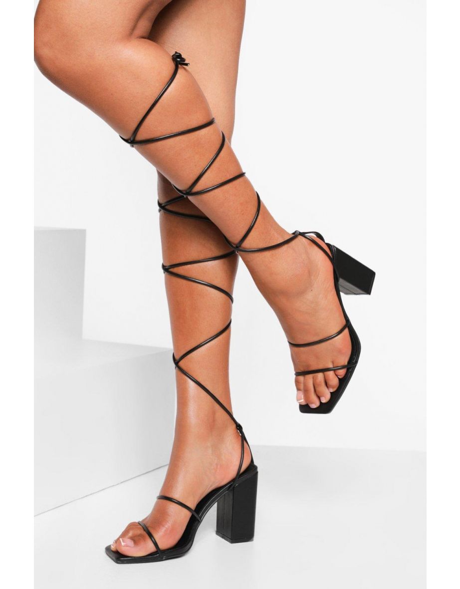 Black lace up heels wide outlet fit