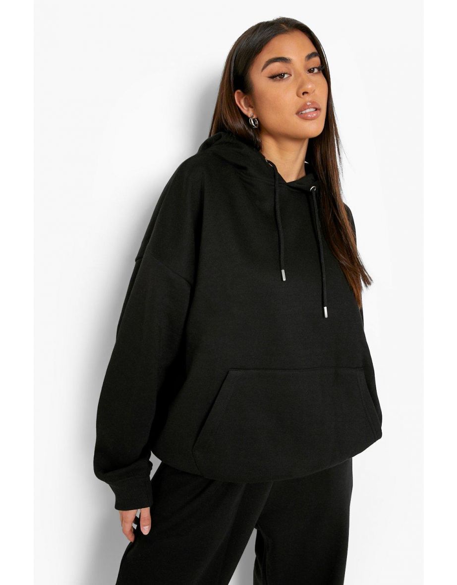 Recycled Oversized Hoodie - black