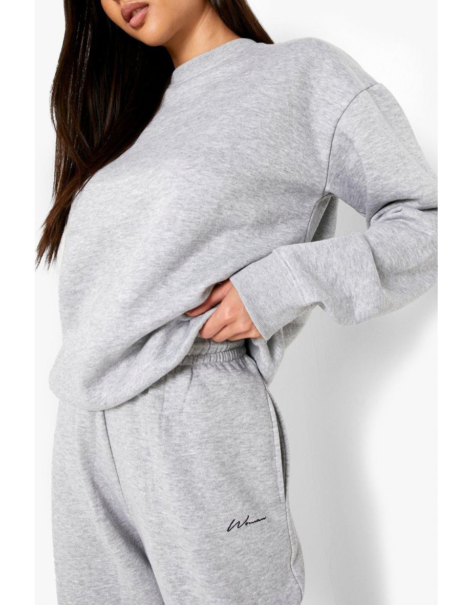 Recycled Oversized Woman Jogger - grey marl - 3