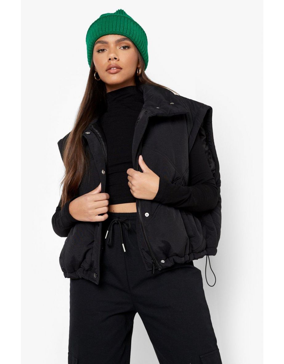 Basic High Neck Long Sleeve Crop - black - 3
