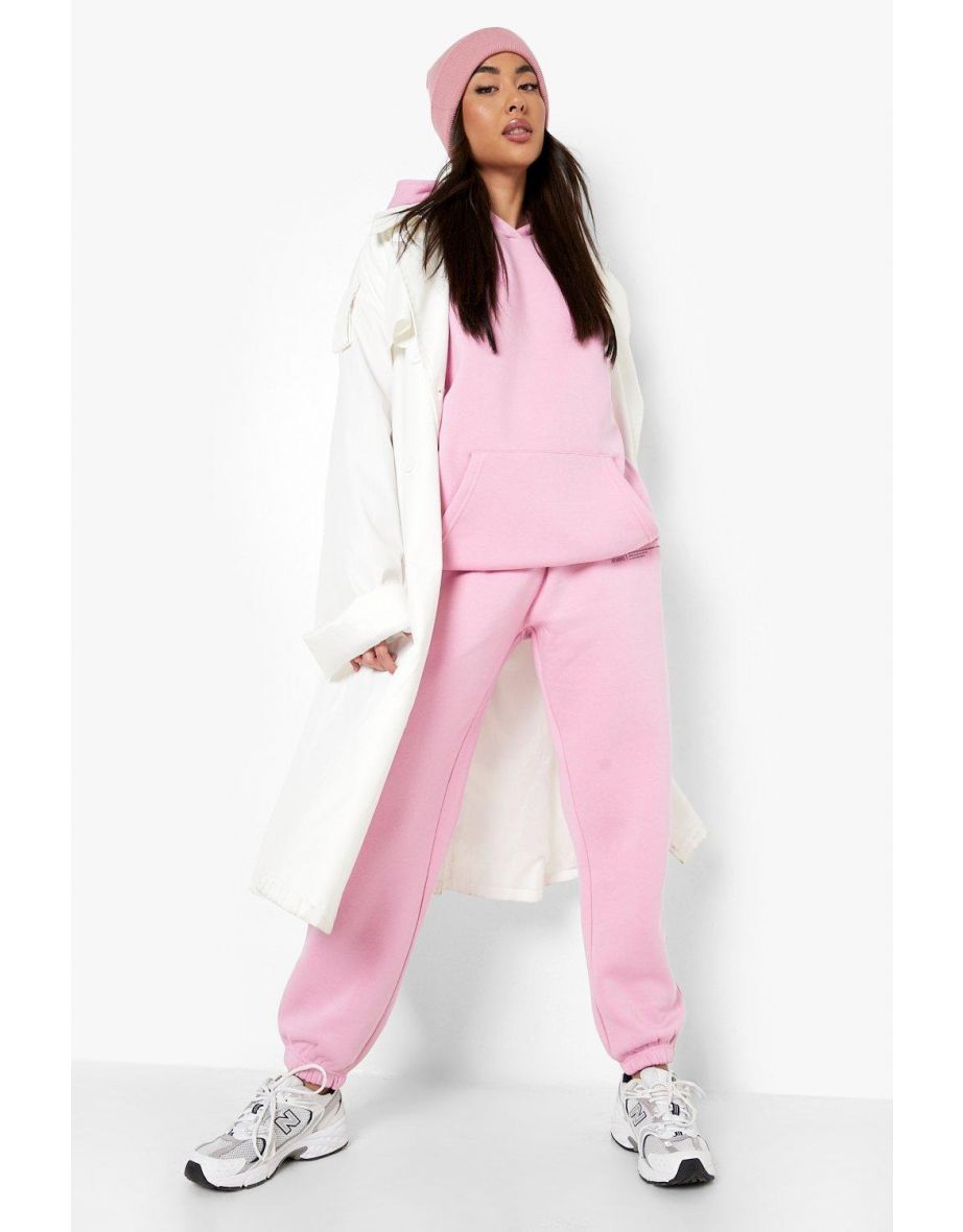 Official Text Hooded Tracksuit - light pink