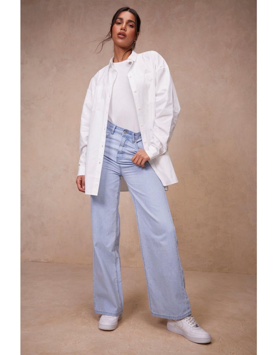 Recycled Wide Leg Jean - blue