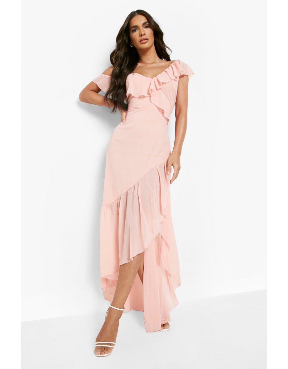 Shop Pink A Line Maxi Evening Dress Online in Bahrain VogaCloset