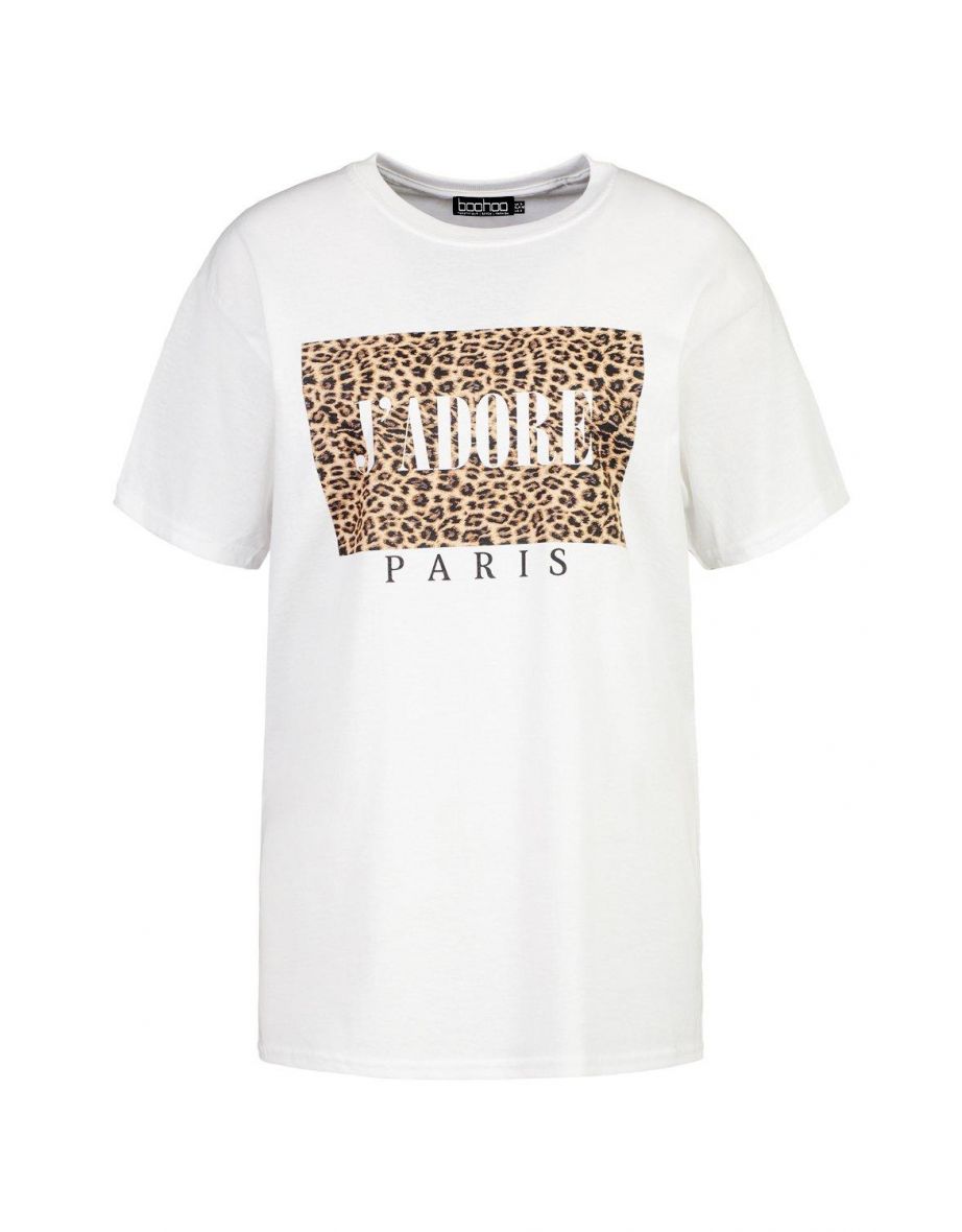 J'adore Paris Leopard T - Shirt - white - 1