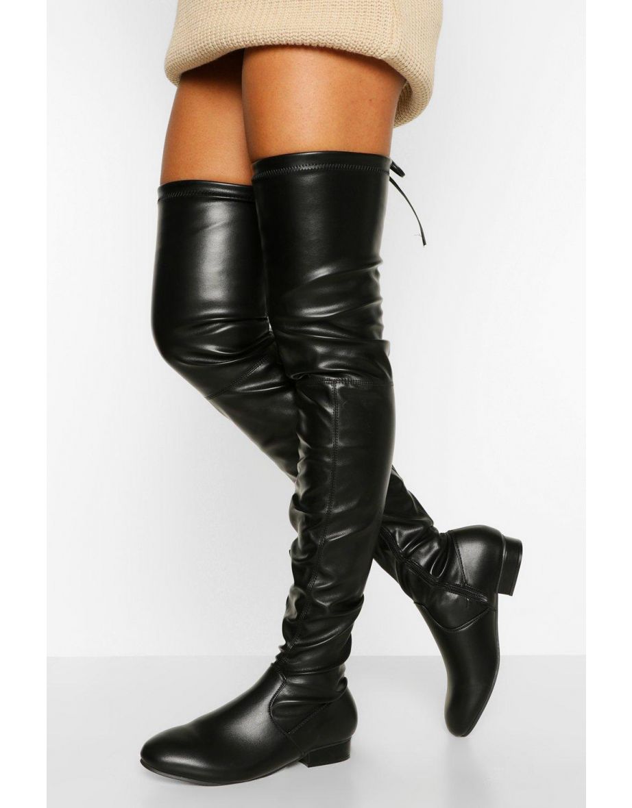 boohoo thigh high boots