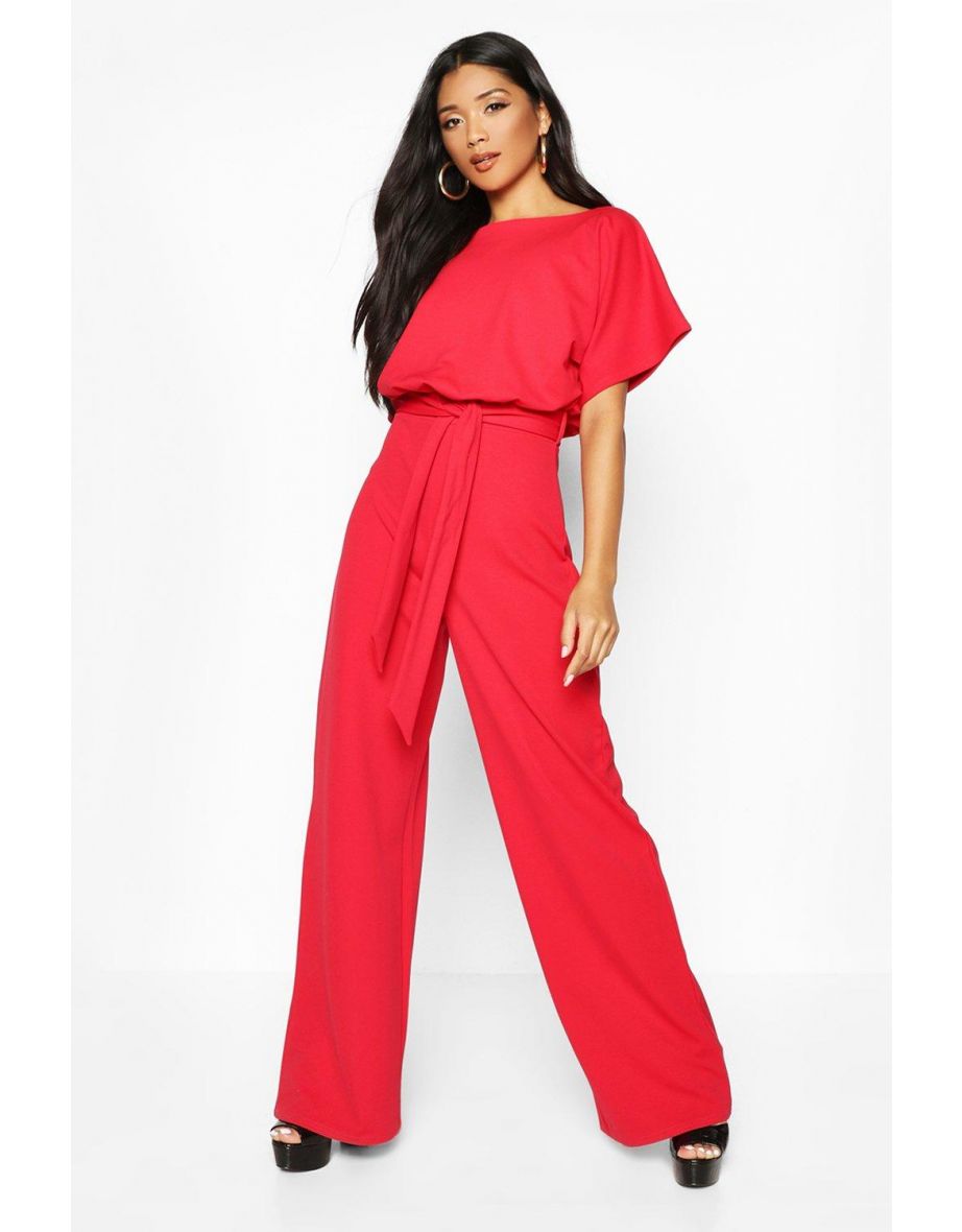 Double Layer Jumpsuit - red