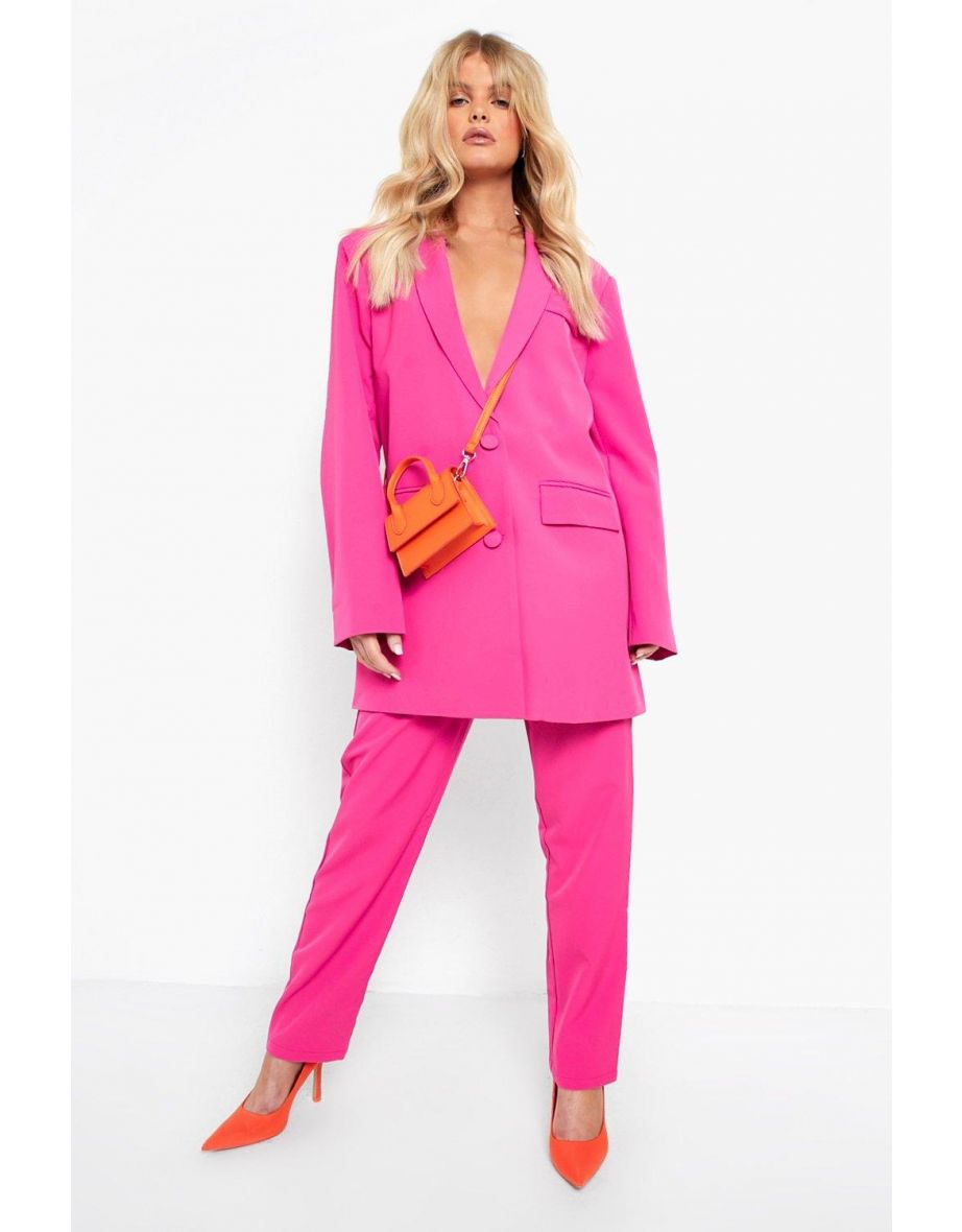 Hot pink longline blazer on sale