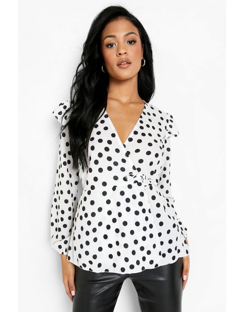 Spotty wrap blouse online