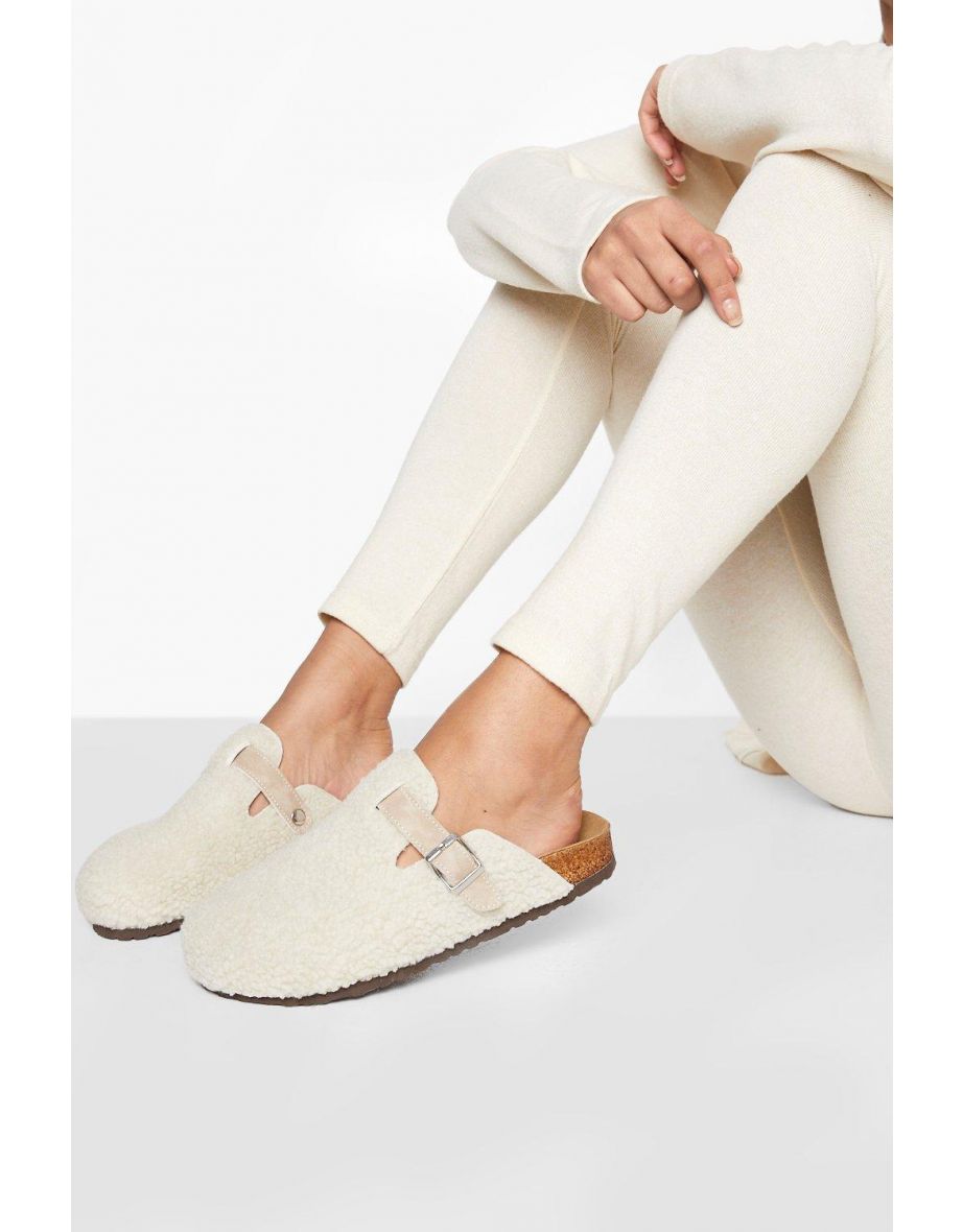 Borg Closed Toe Clog - natural