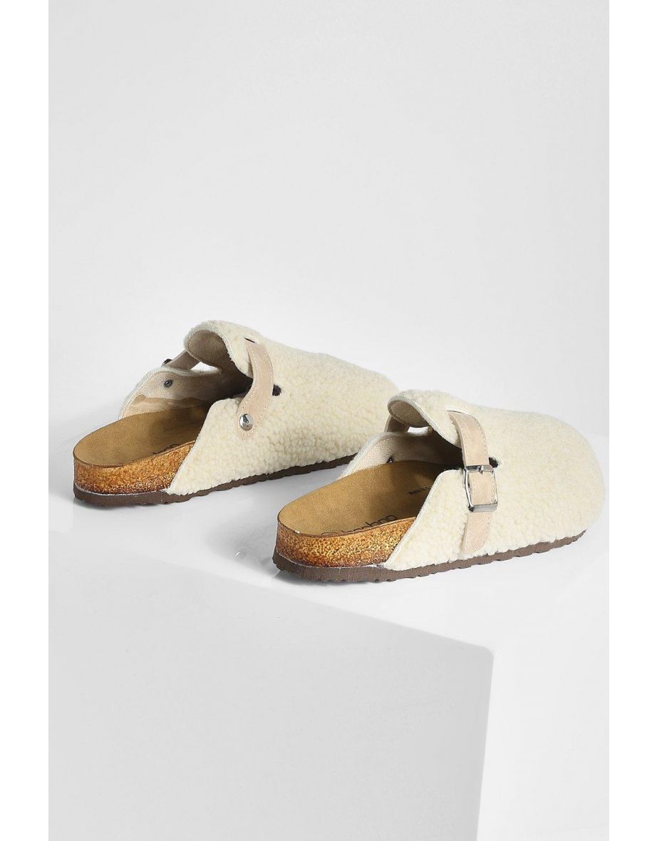 Borg Closed Toe Clog - natural - 3