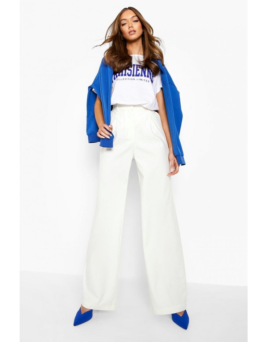Slouchy Wide Leg Trouser - off white