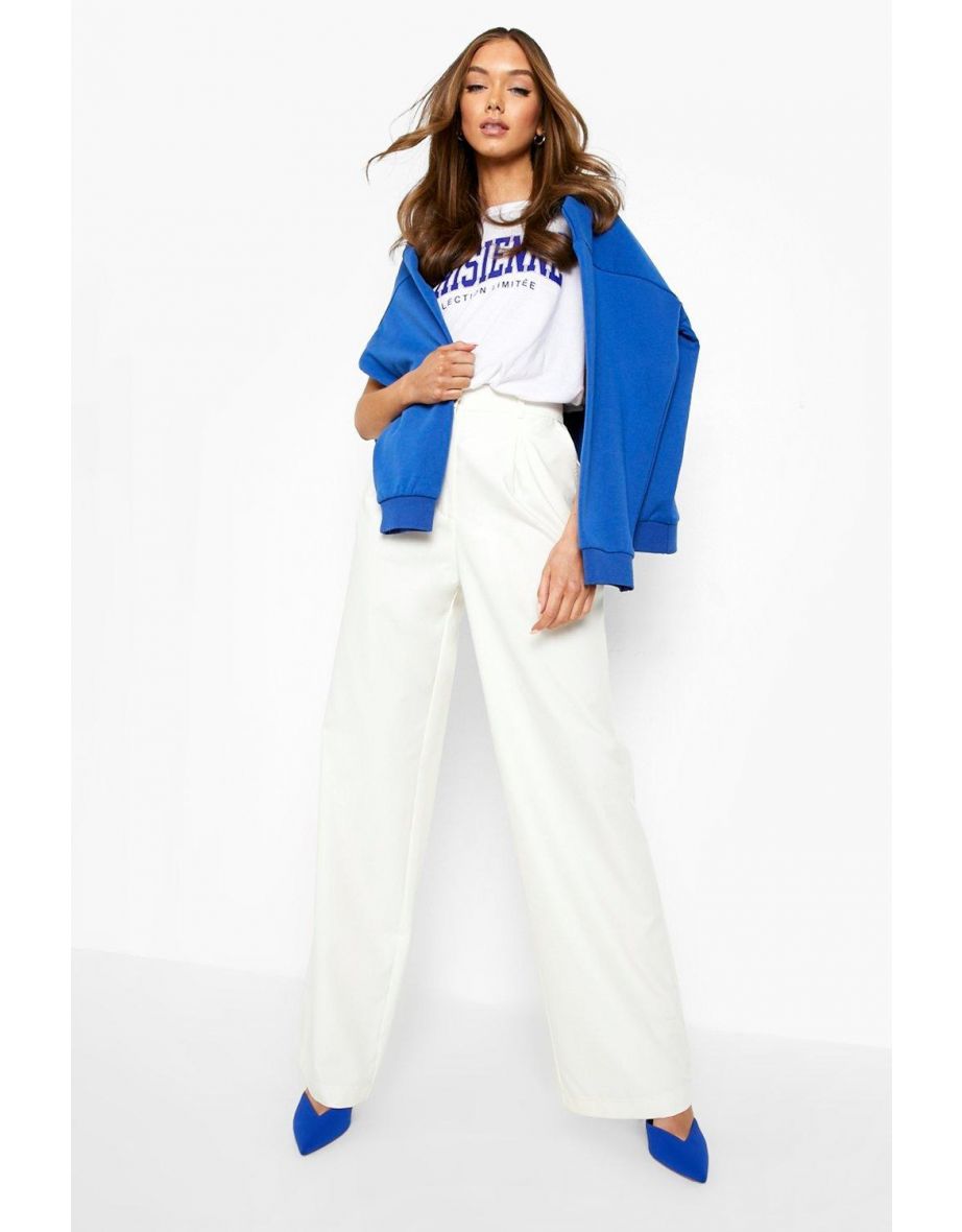 Slouchy Wide Leg Trouser - off white - 3