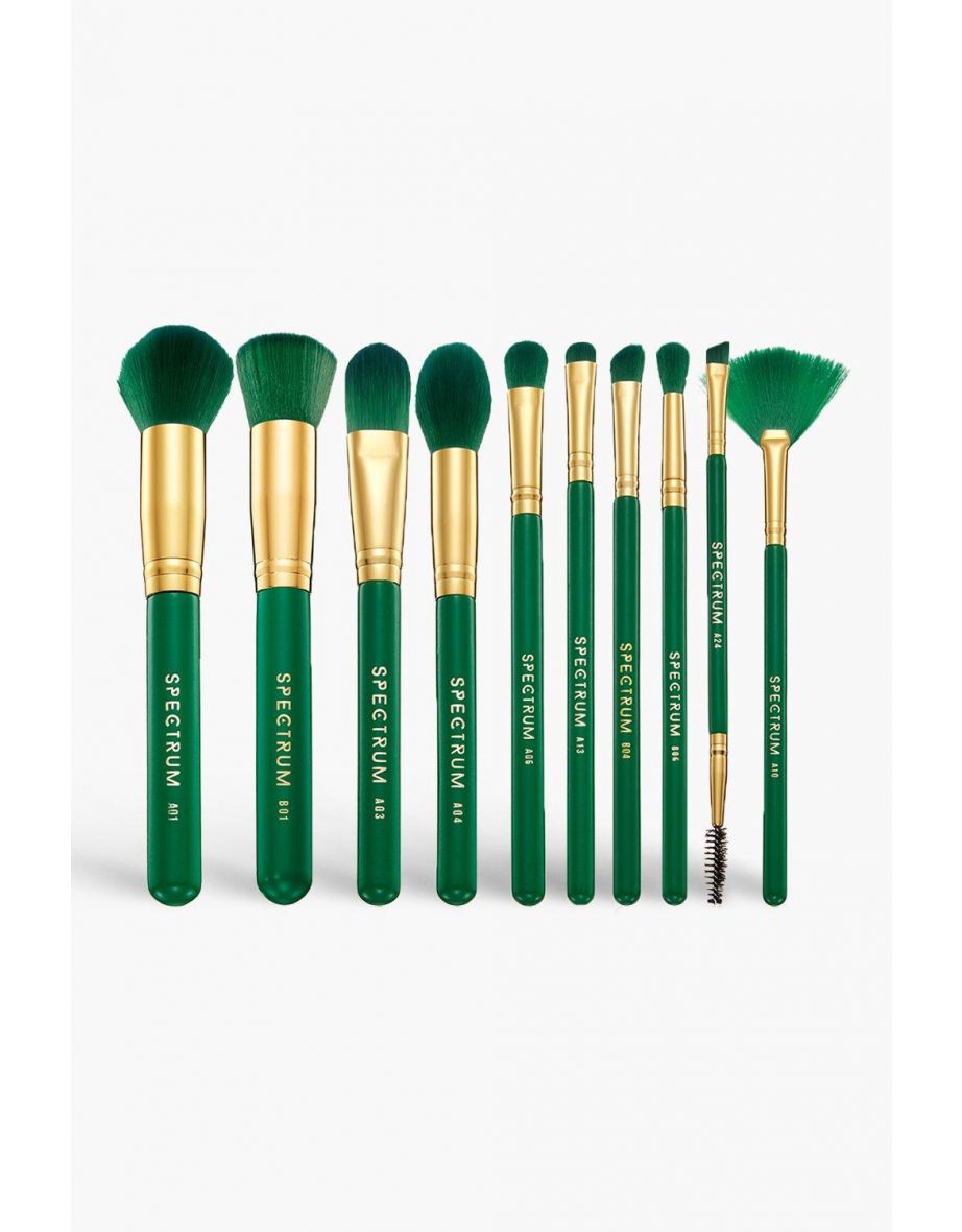 Spectrum Malachite 10-piece Brush Set - green