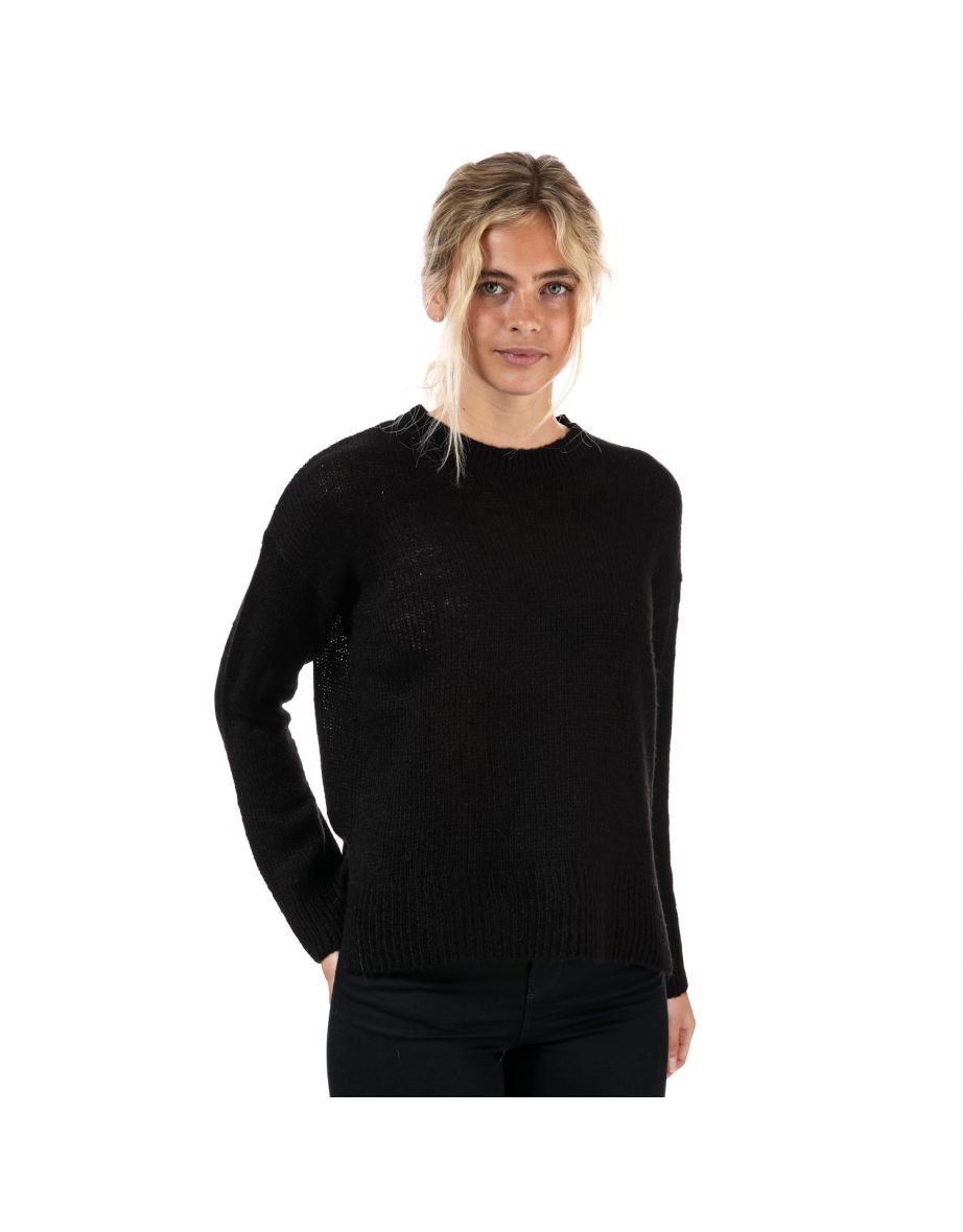 Women's Brave Soul Crew Neck Jumper in Black