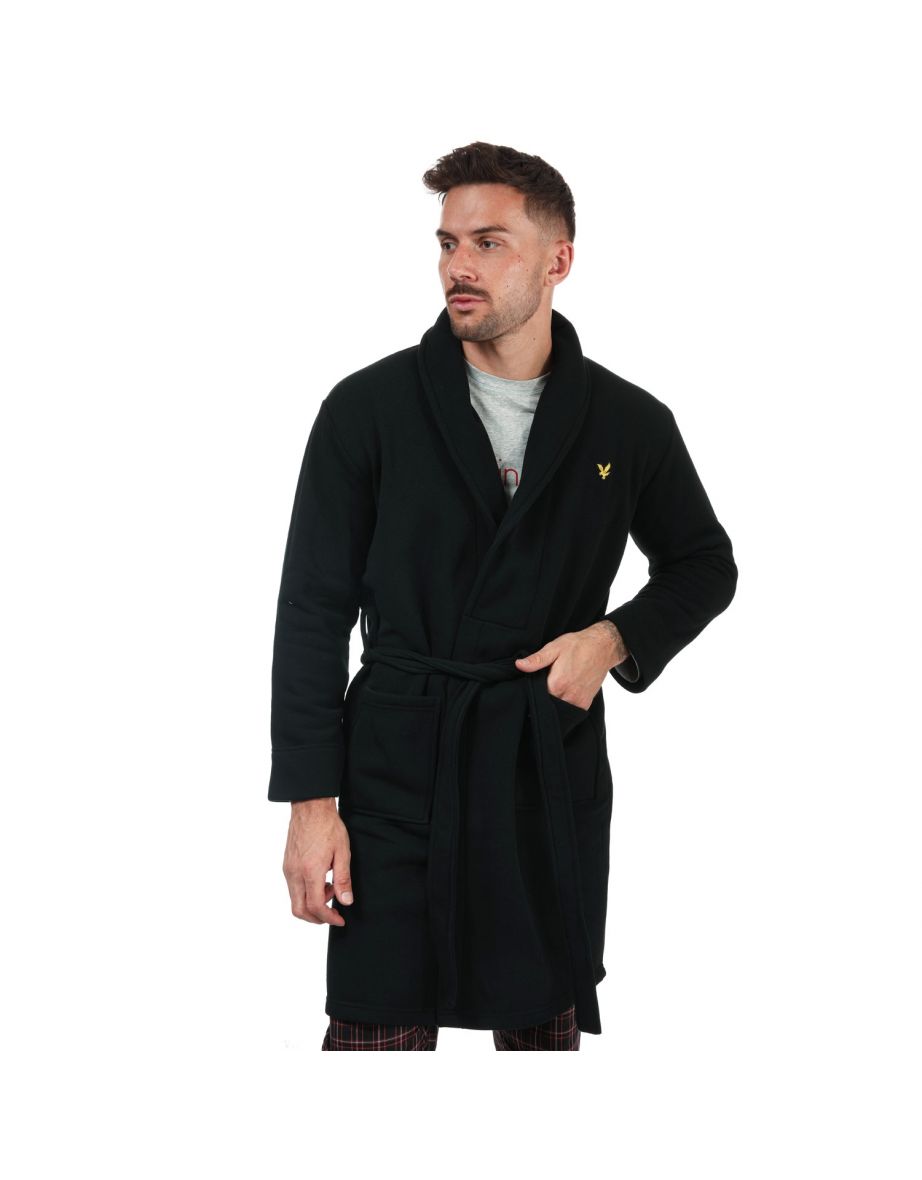 Men's Lyle And Scott Matthew Dressing Gown in Black