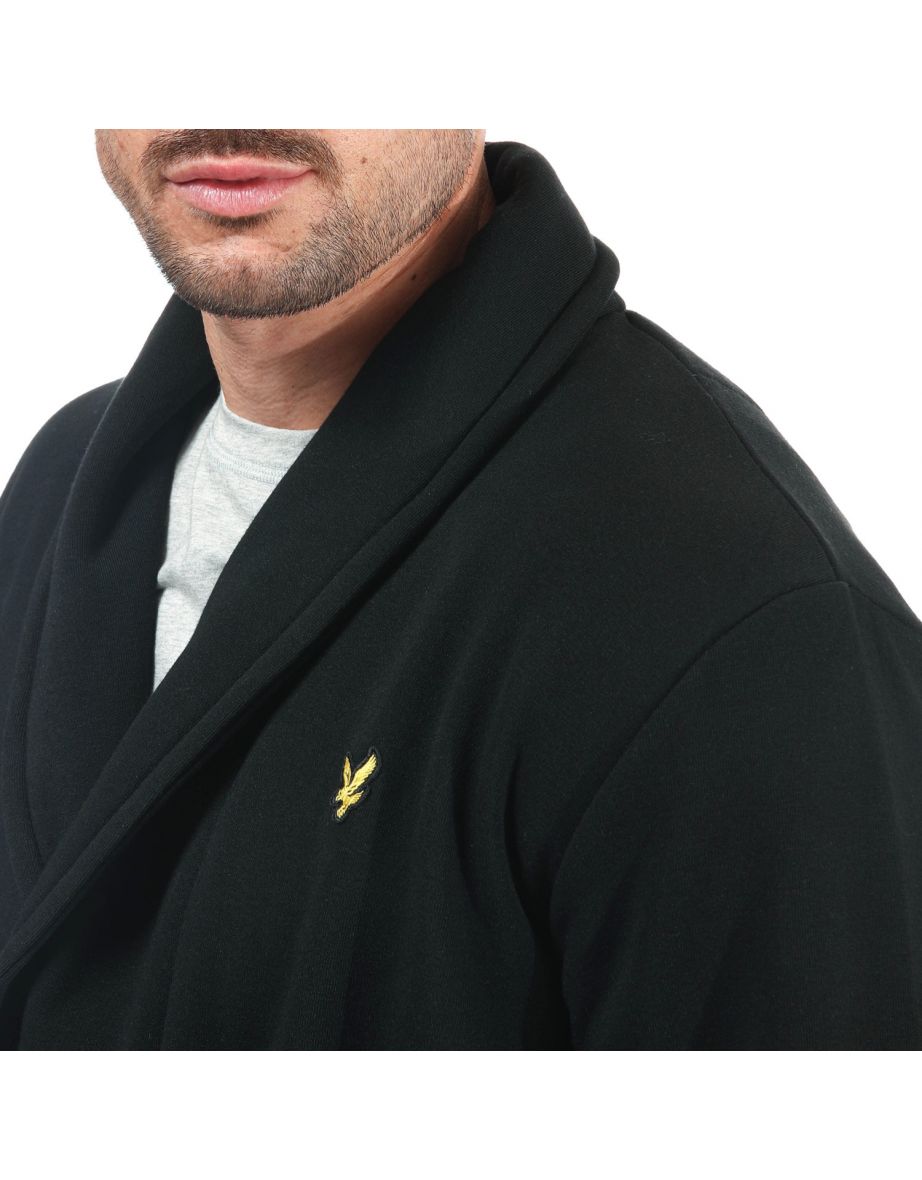 Men's Lyle And Scott Matthew Dressing Gown in Black - 5